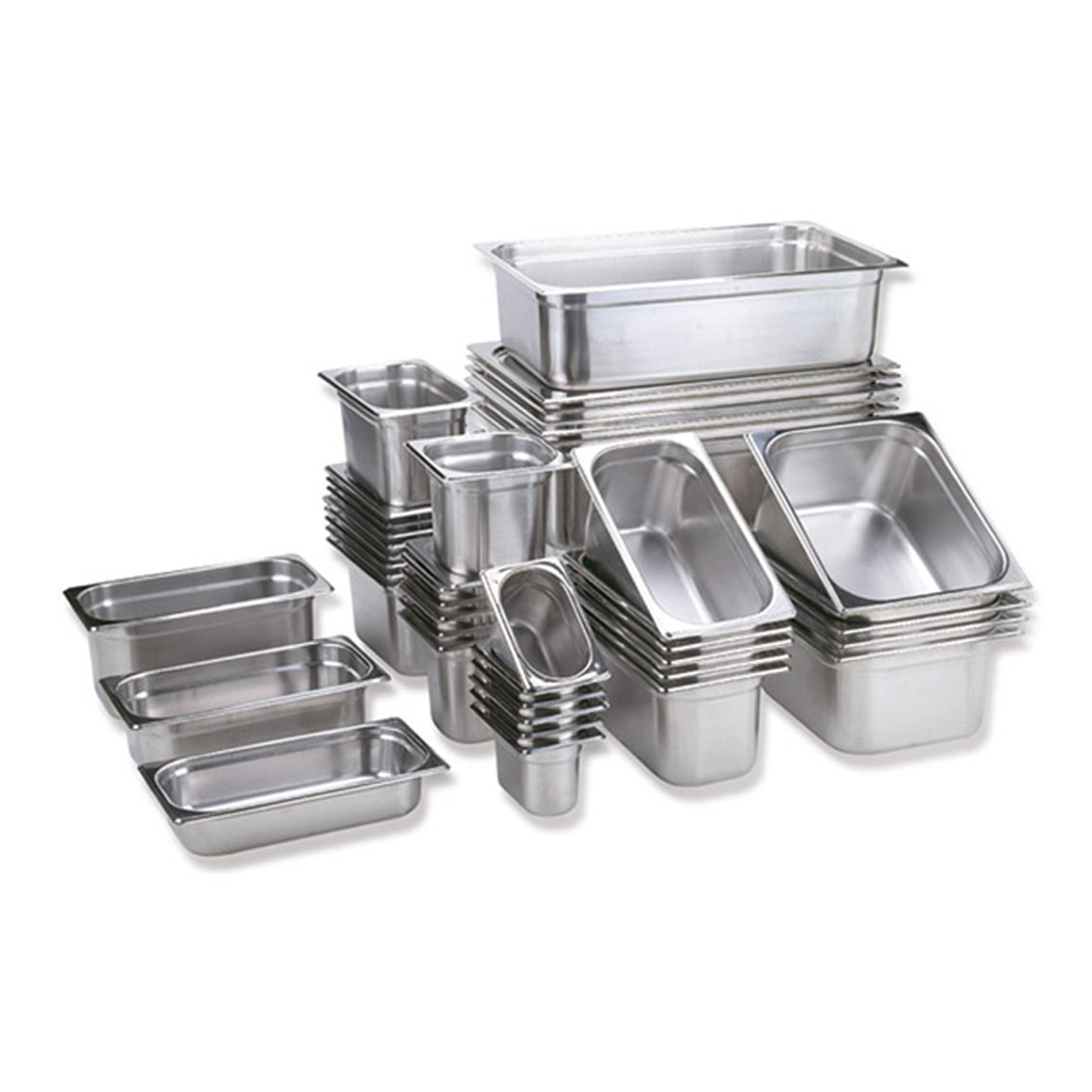 GN 2/3 Behälter 35,4 x 32,5 cm, Tiefe: 40 mm Edelstahl, 3 Liter 