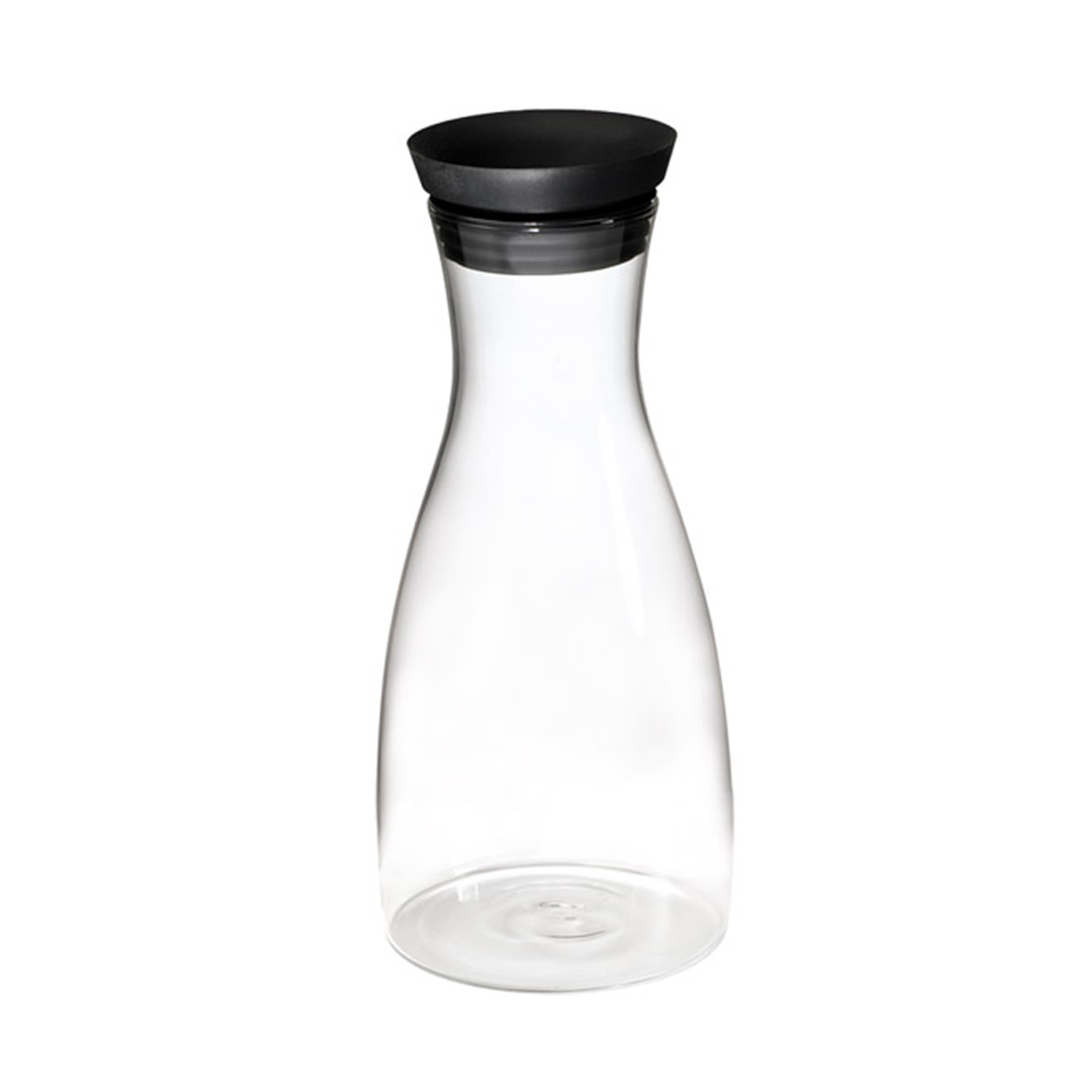 Glas-Karaffe Ø 9,5 cm, H: 29 cm mit Edelstahl- / Silikondeckel