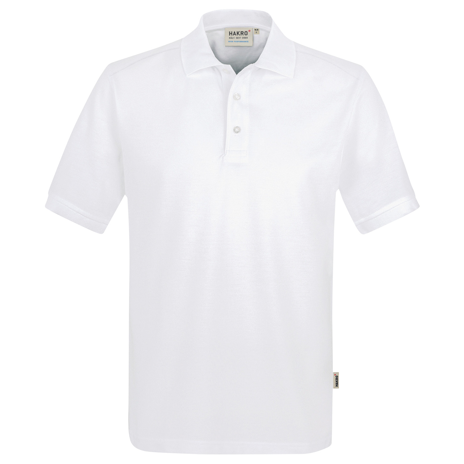 Unisex-Poloshirt High Performance, Kurzarm, weiß