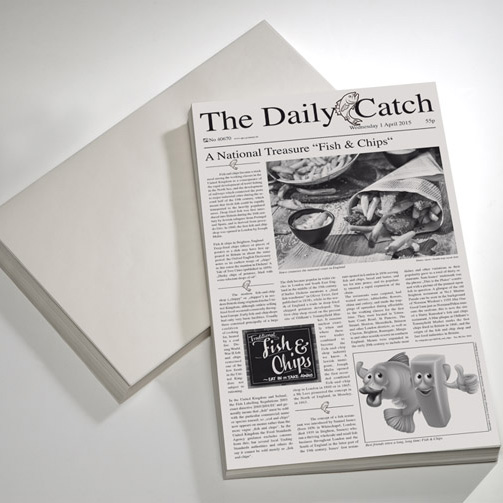 Wachspapier -SNACKHOLDER- 42 x 25 cm Motiv: Zeitung, Inhalt: 500 Stück