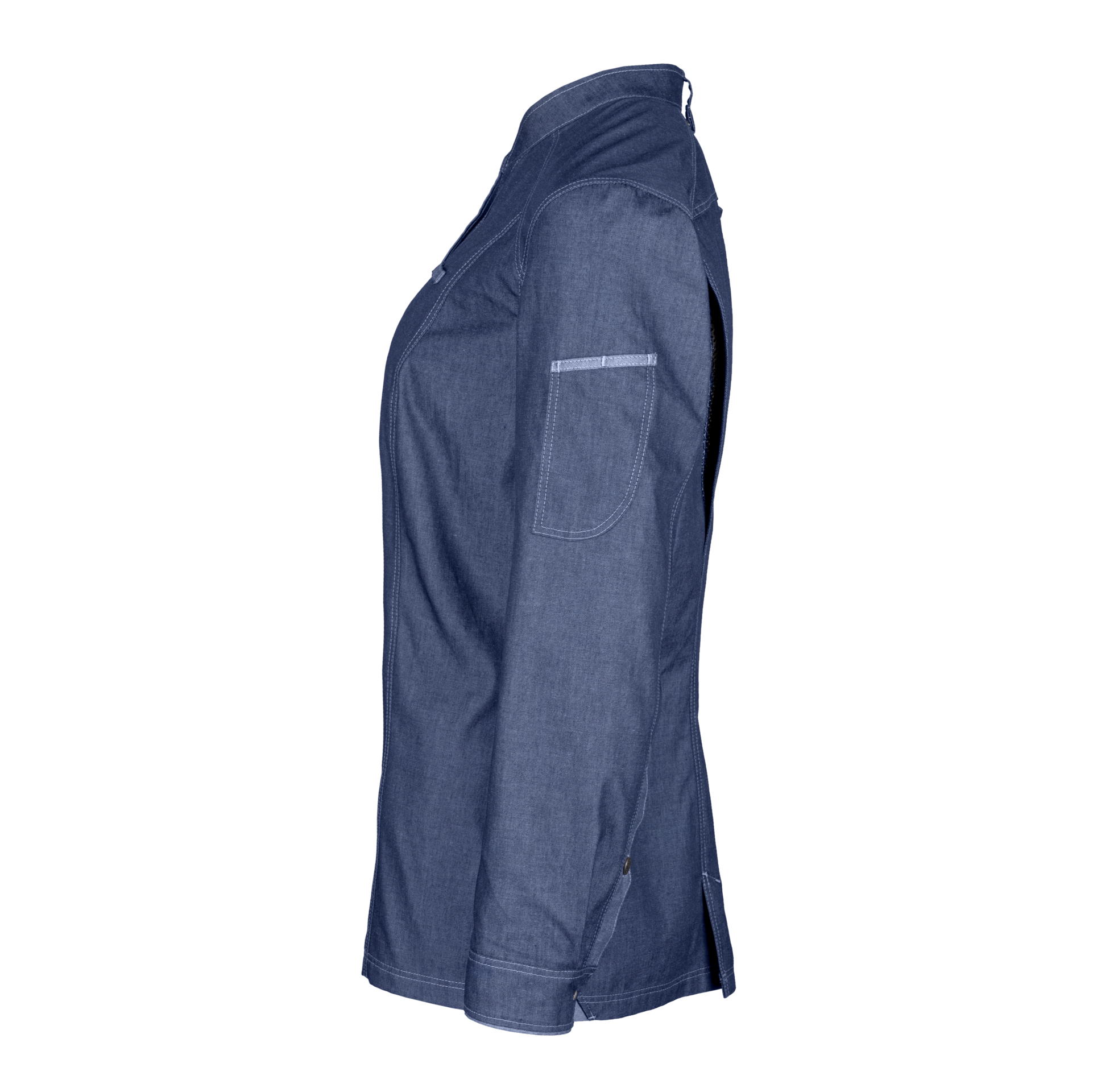 Damen-Kochjacke Denim Craft 1/1 Arm, denim blue