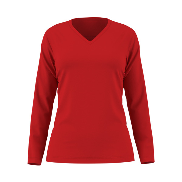 Woman-Longsleeve Concept, hochrot