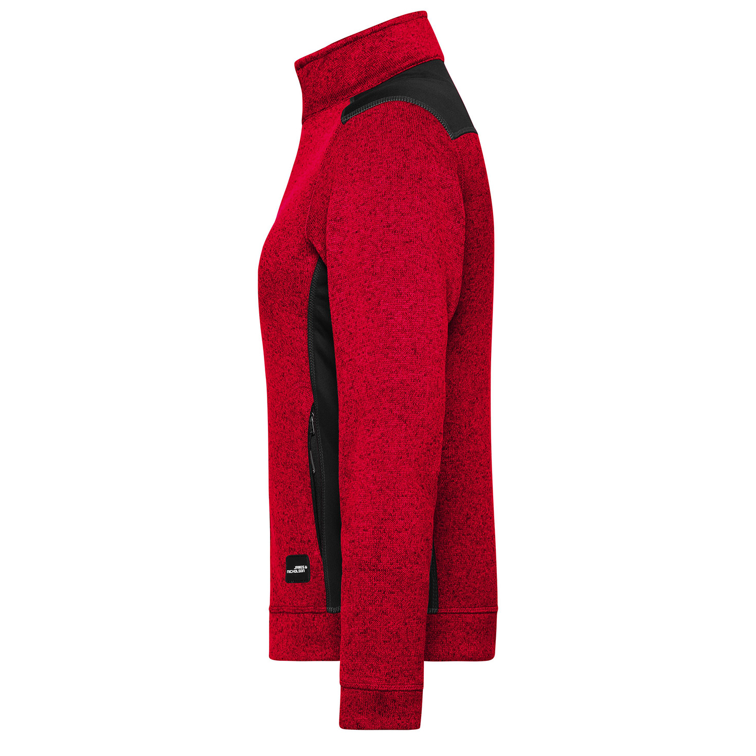 Workwear Damen-Fleecejacke Strong, red melange/black