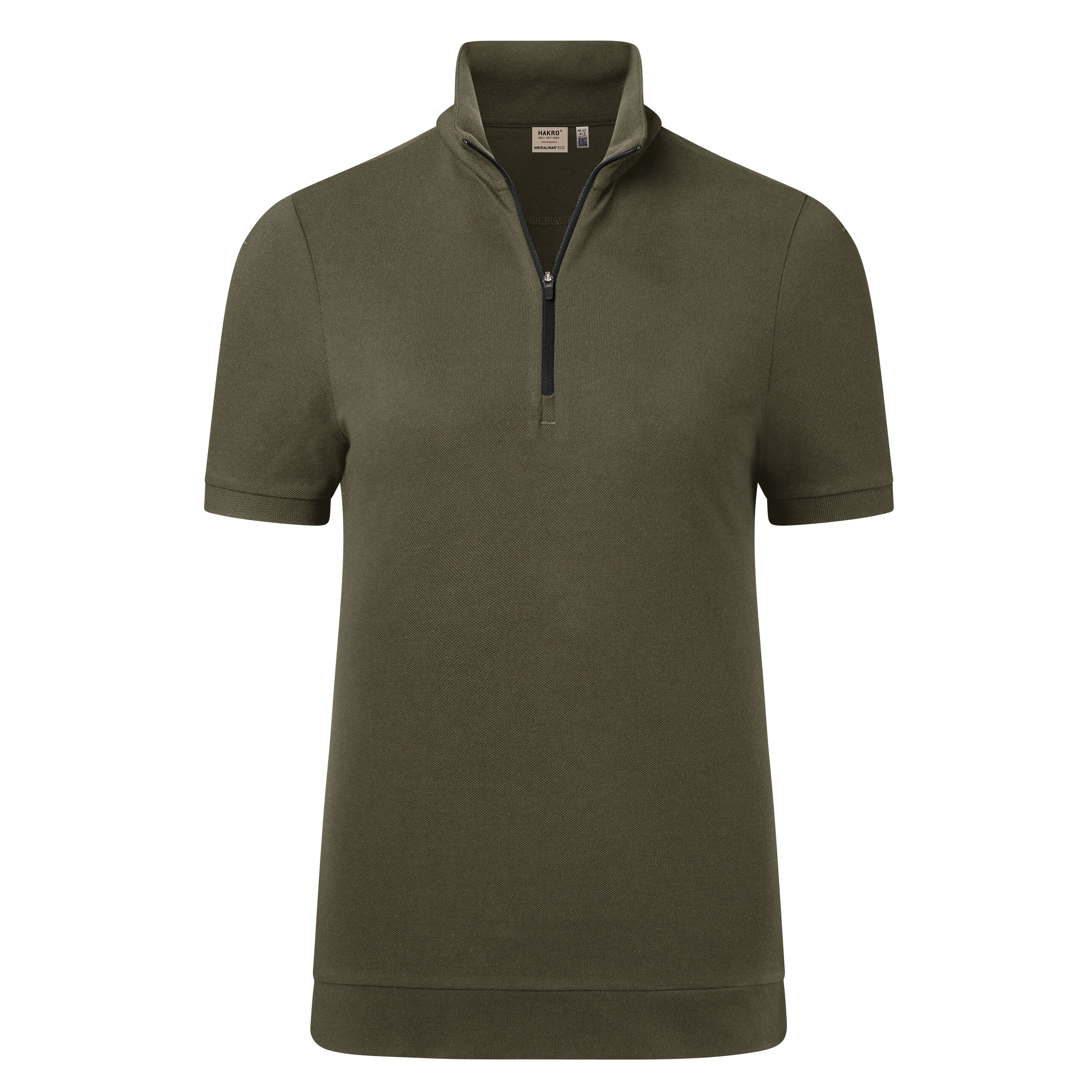 Damen Zip-Shirt Mikralinar ECO olive