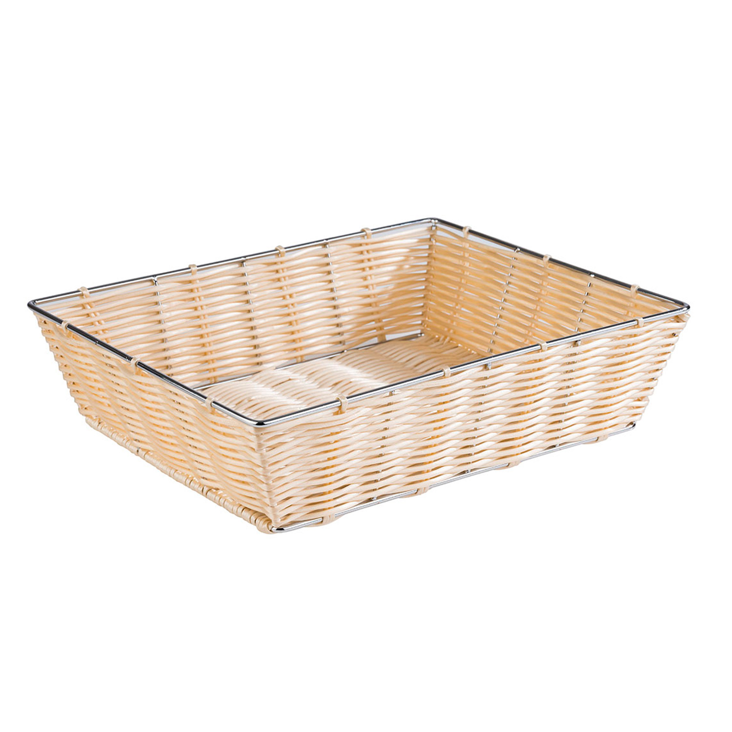 GN 1/2 Buffet-Korb 32,5 x 26,5 cm, H: 8 cm Polypropylen, hellbeige 