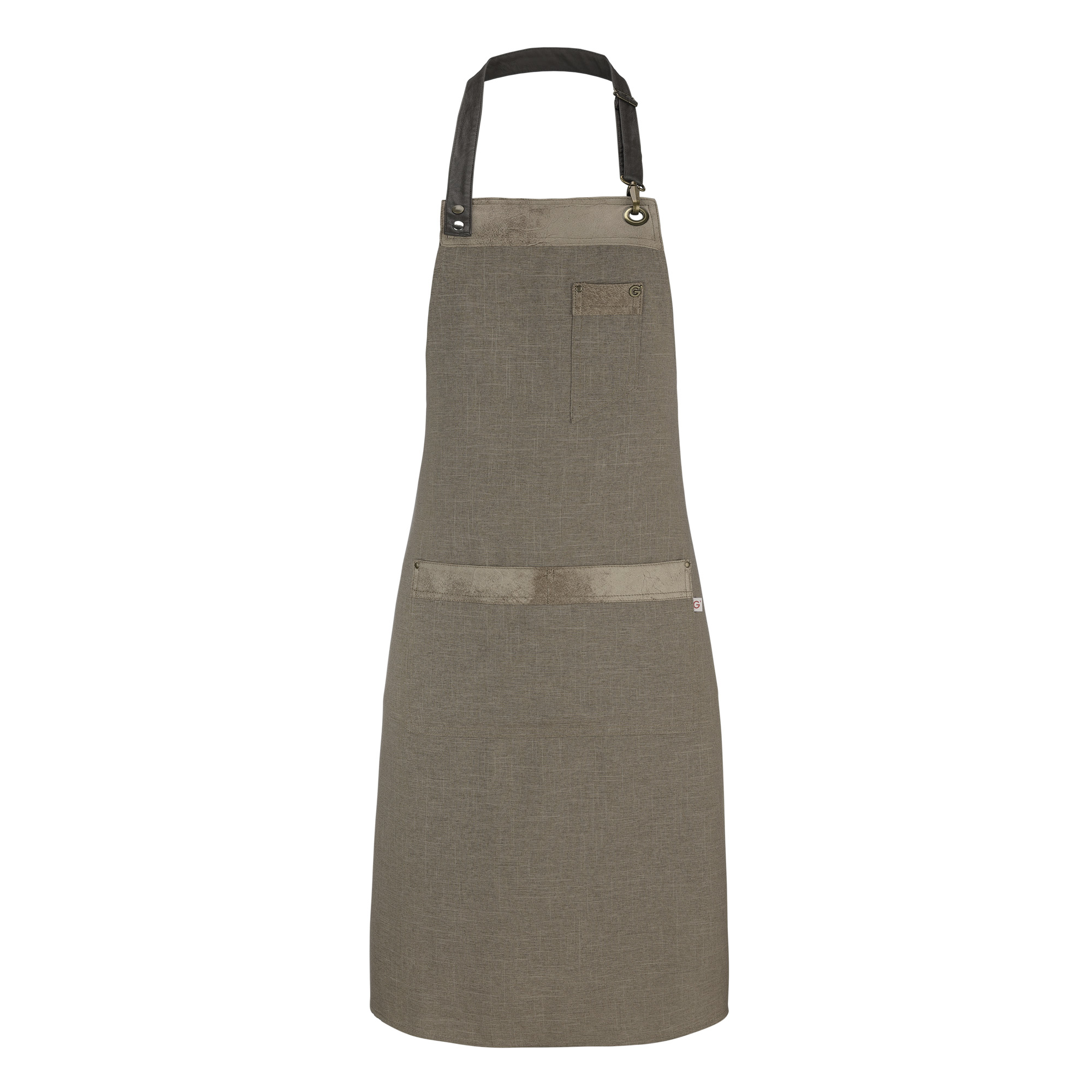 Latzschürze Tropez, L: 95 cm, B: 76 cm, marrone