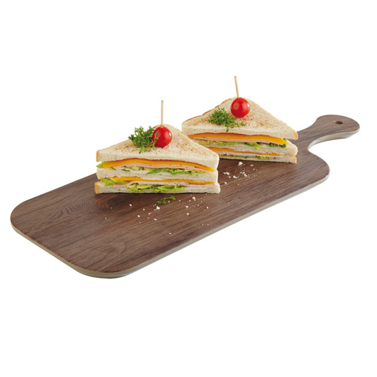 Tablett -OAK- 40 x 20 cm, H: 1,5 cm Melamin, Eichenoptik 