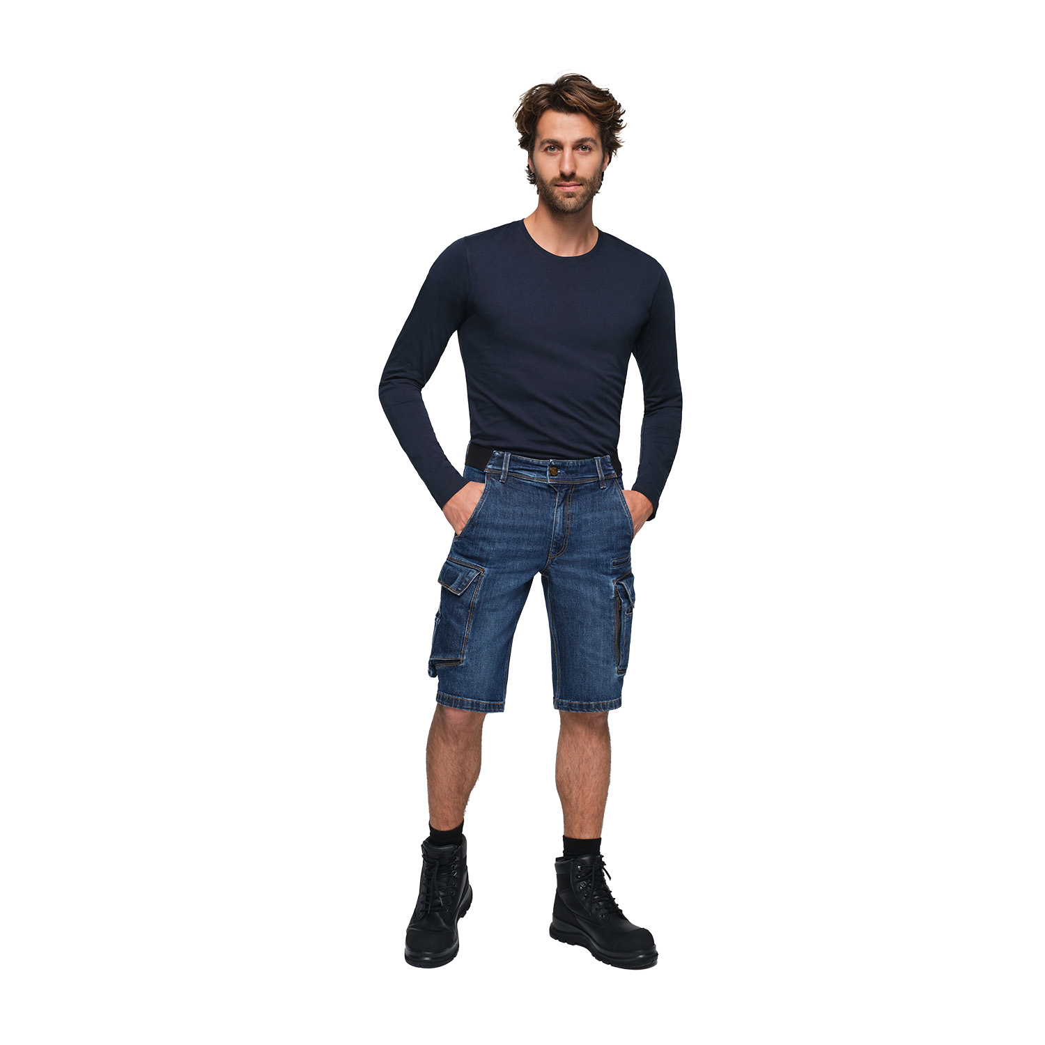 Worker-Jeansshorts Dyneema x-stretch ECO, indigo