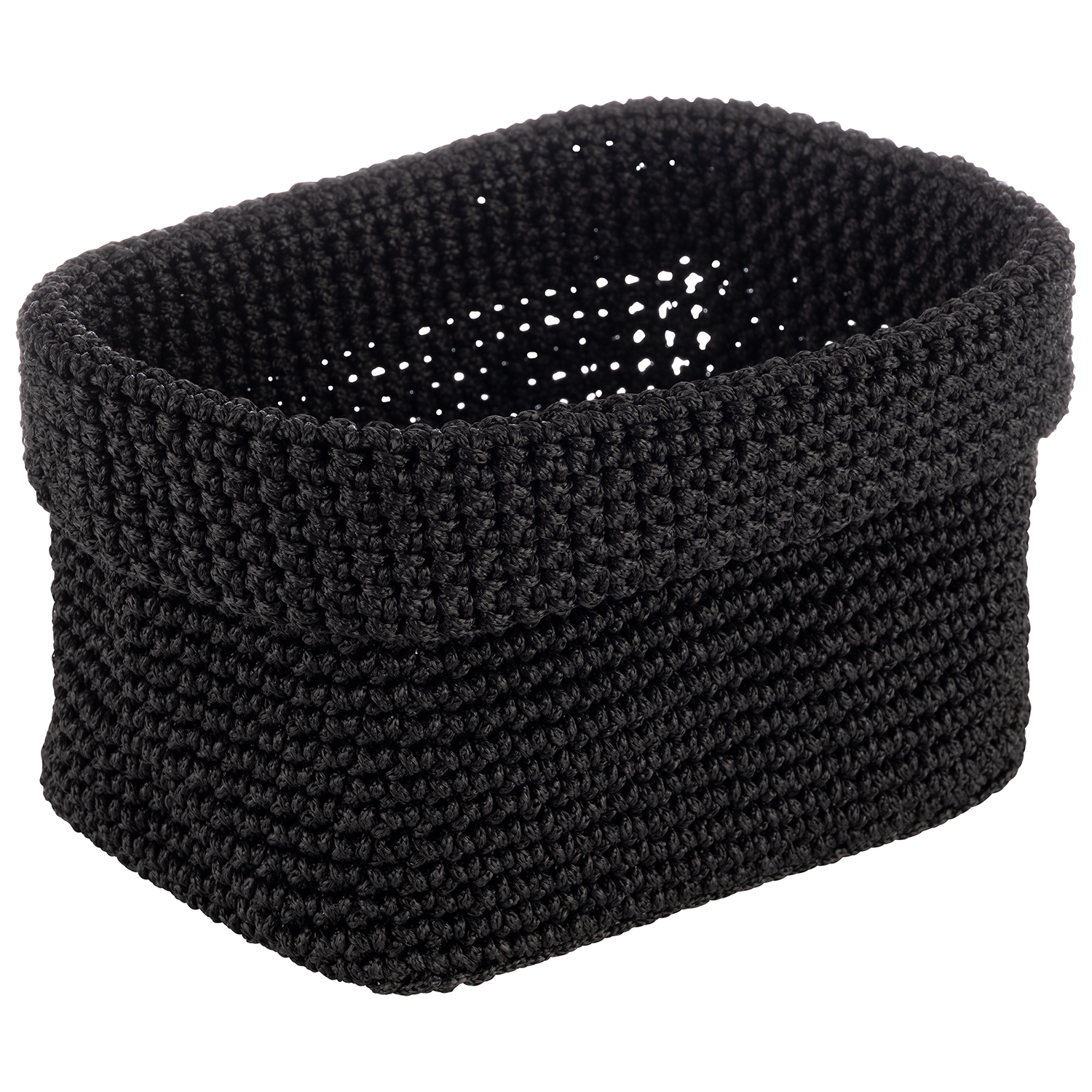 Häkelkorb schwarz 20 x 13,5 cm, H: 10 cm Häkelkorb schwarz 20 x 13,5 cm, H: 10 cm