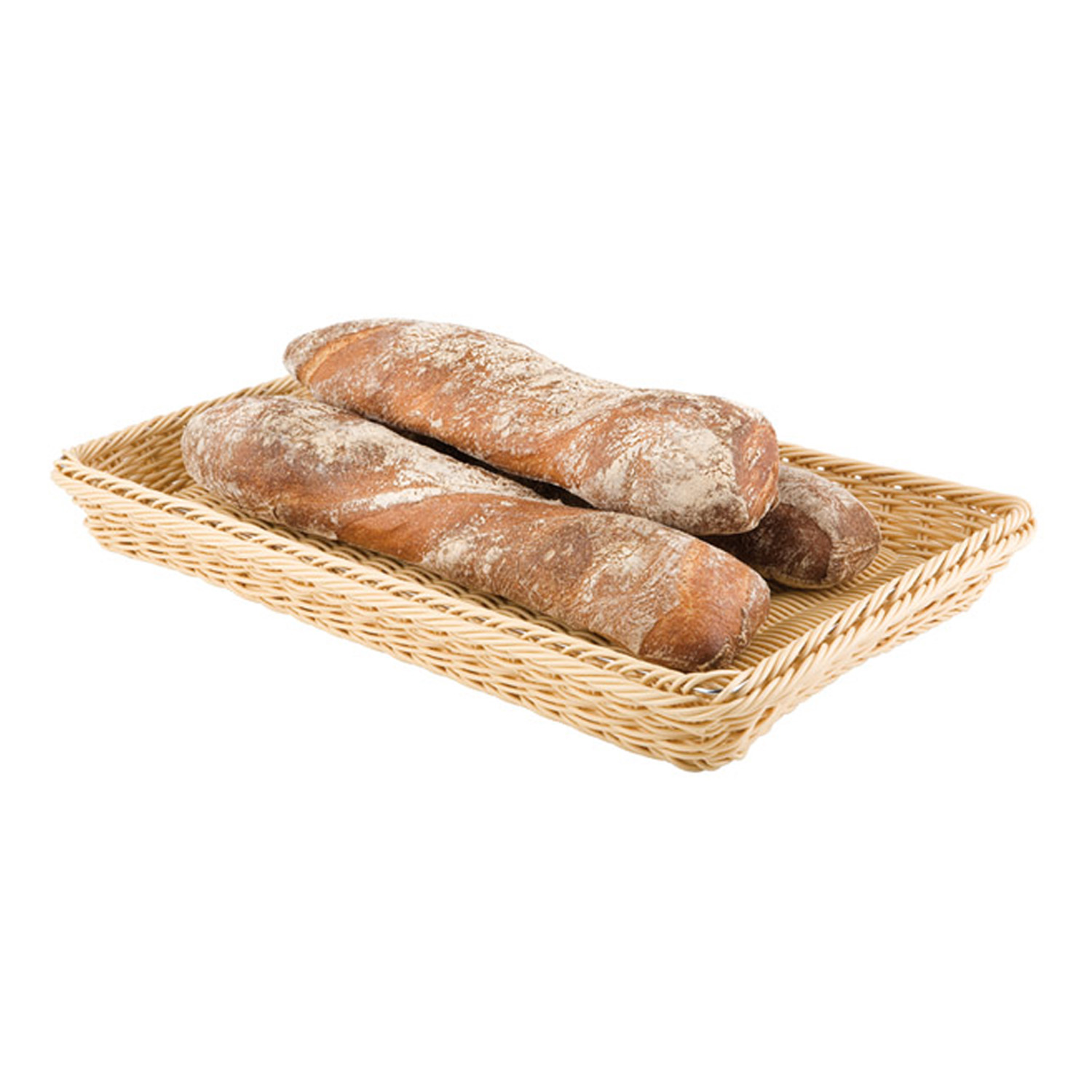 GN 1/1 Korb 53 x 32,5 cm, H: 6,5 cm Polypropylen, hellbeige 