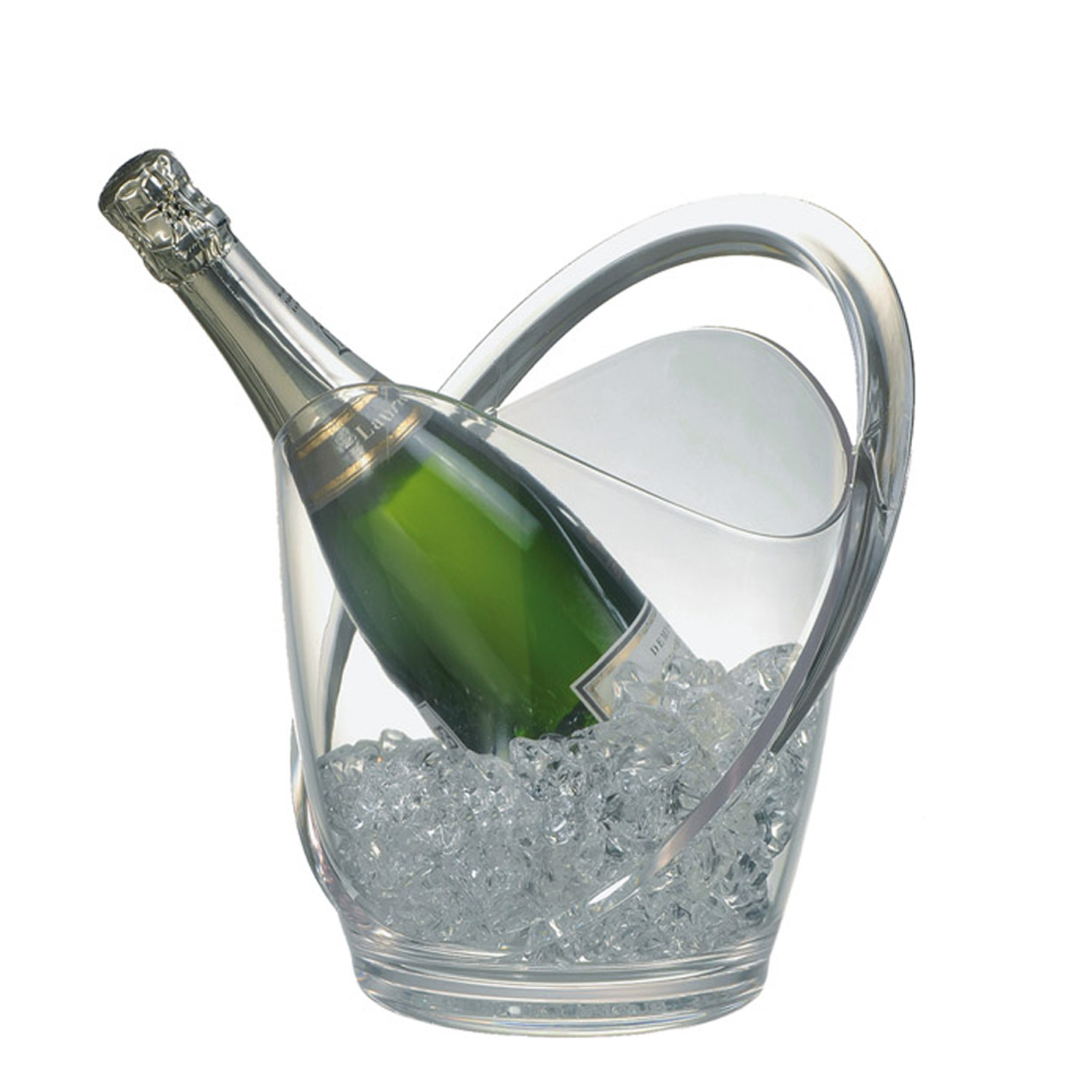 Wein- / Sektkühler 23 x 22 cm, H: 27,5 cm MS, glasklar, 3 Liter 