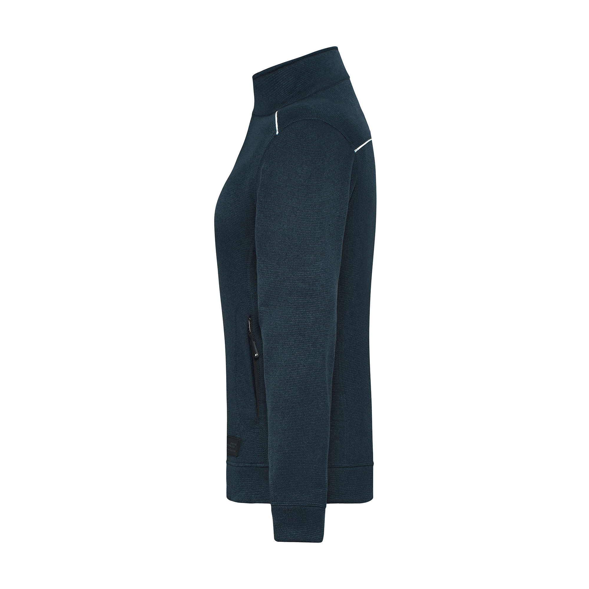 Damen-Strickfleecejacke Solid, marine/marine