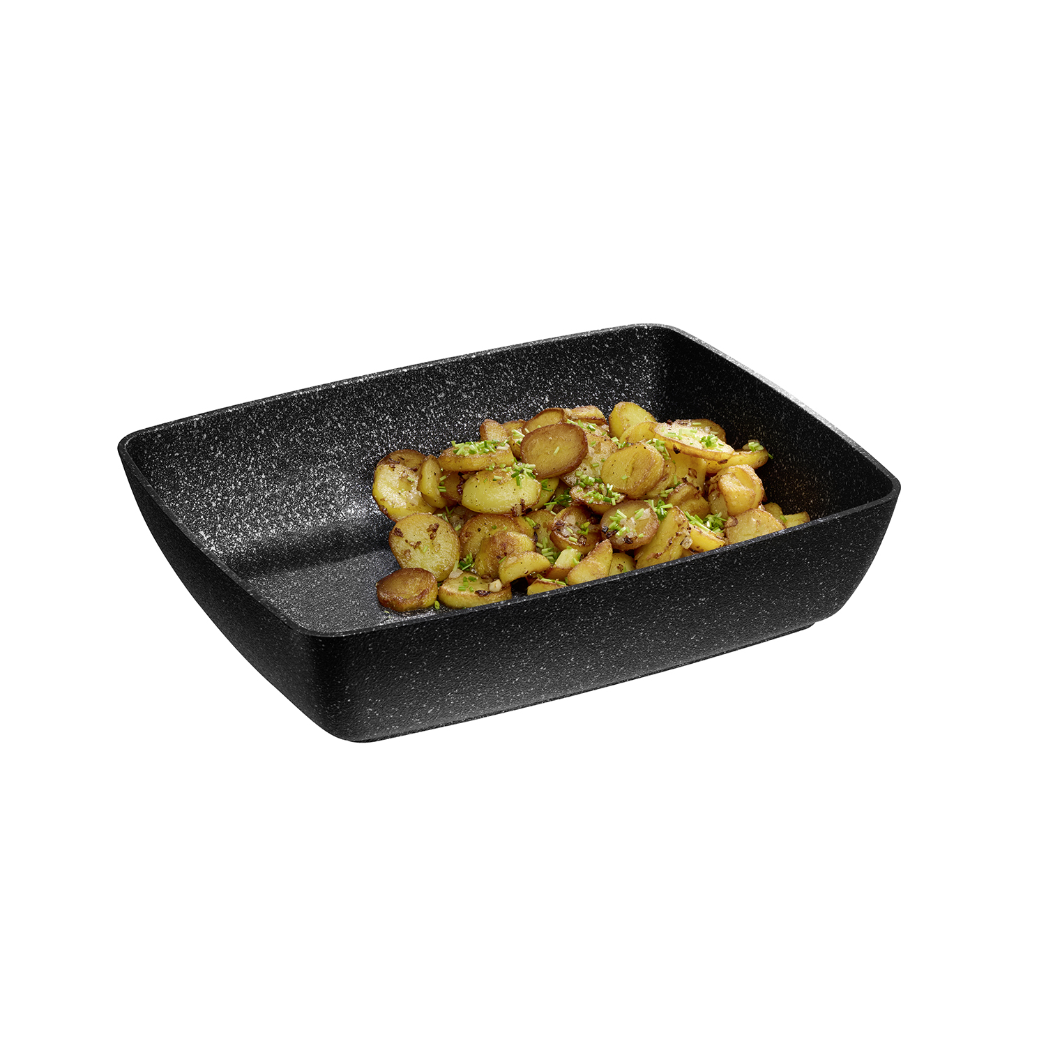 GN 1/2 Schale FROSTFIRE 32,5 x 26,5 cm, H: 7,5 cm, schwarz/silber