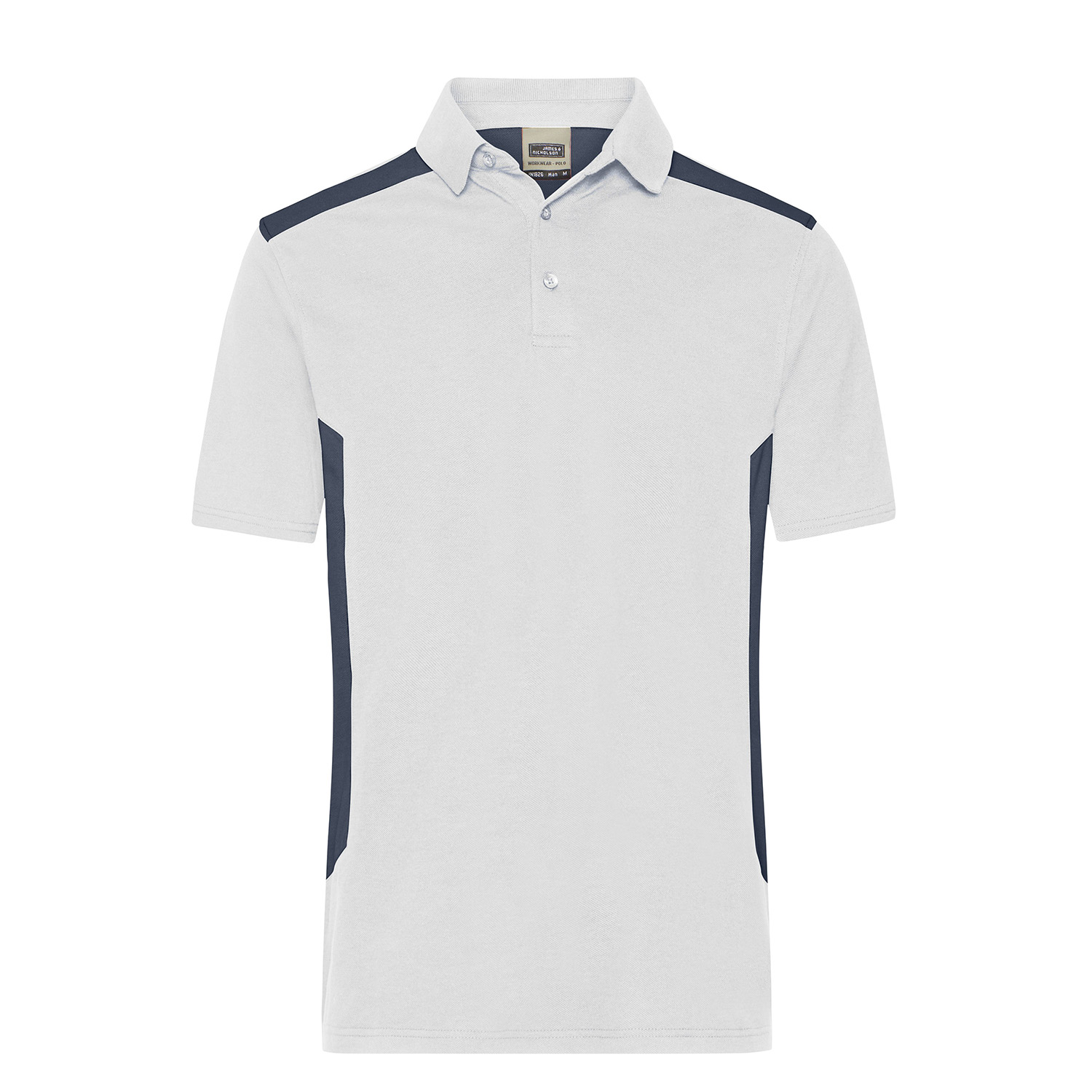 Workwear Unisex-Poloshirt Strong, white/carbon