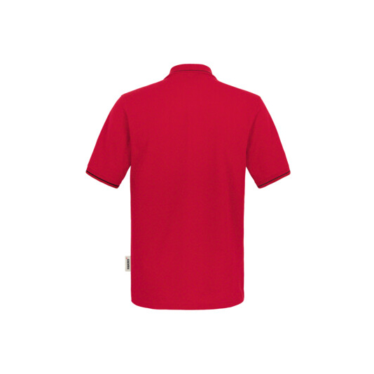 Unisex-Polo Casual, rot/schwarz