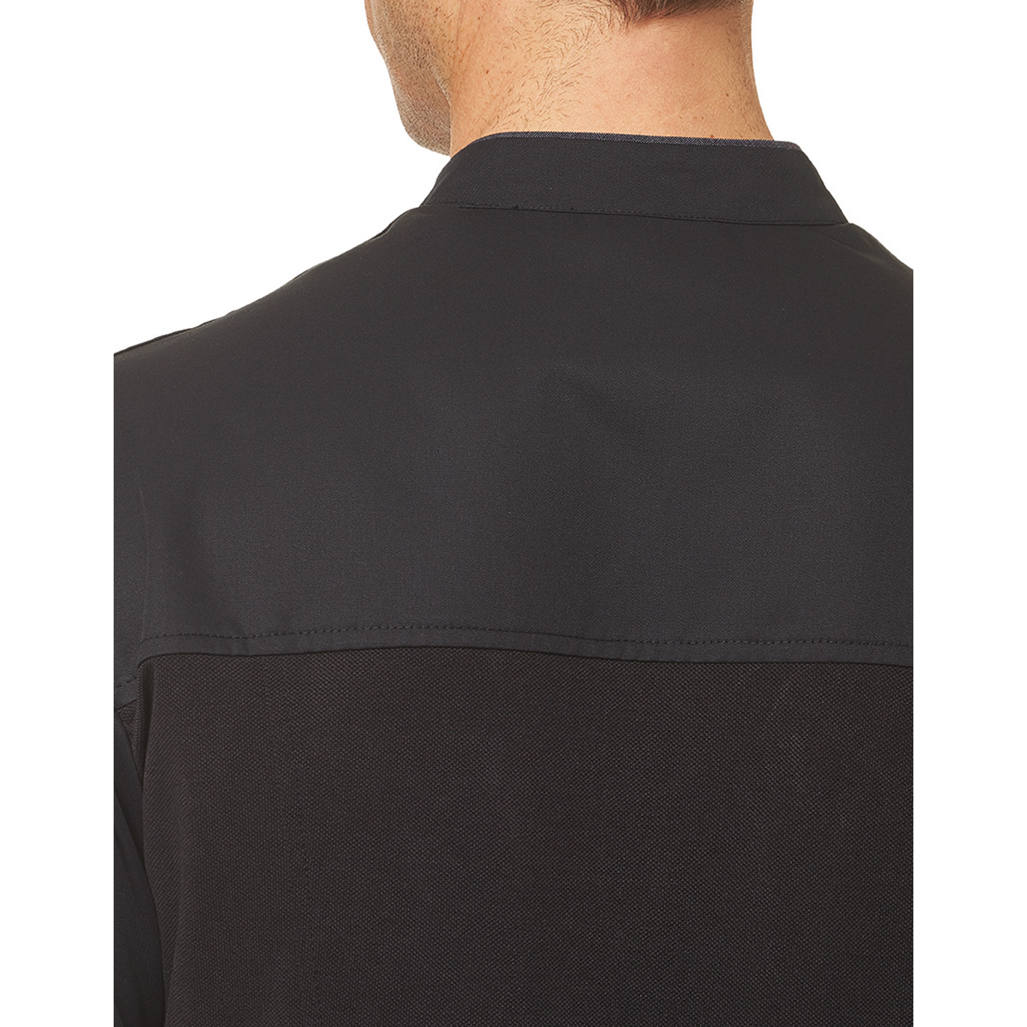Unisex-Bäckerjacke 1/1 Arm mit Druckknöpfe, schwarz