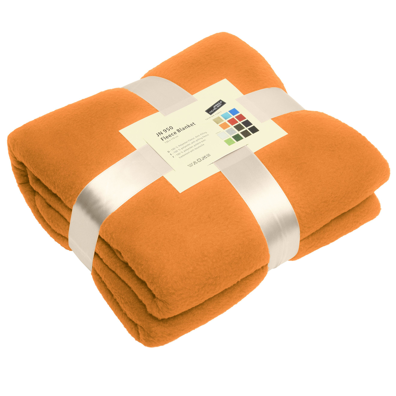Fleece-Decke, orange, 130 x 170 cm