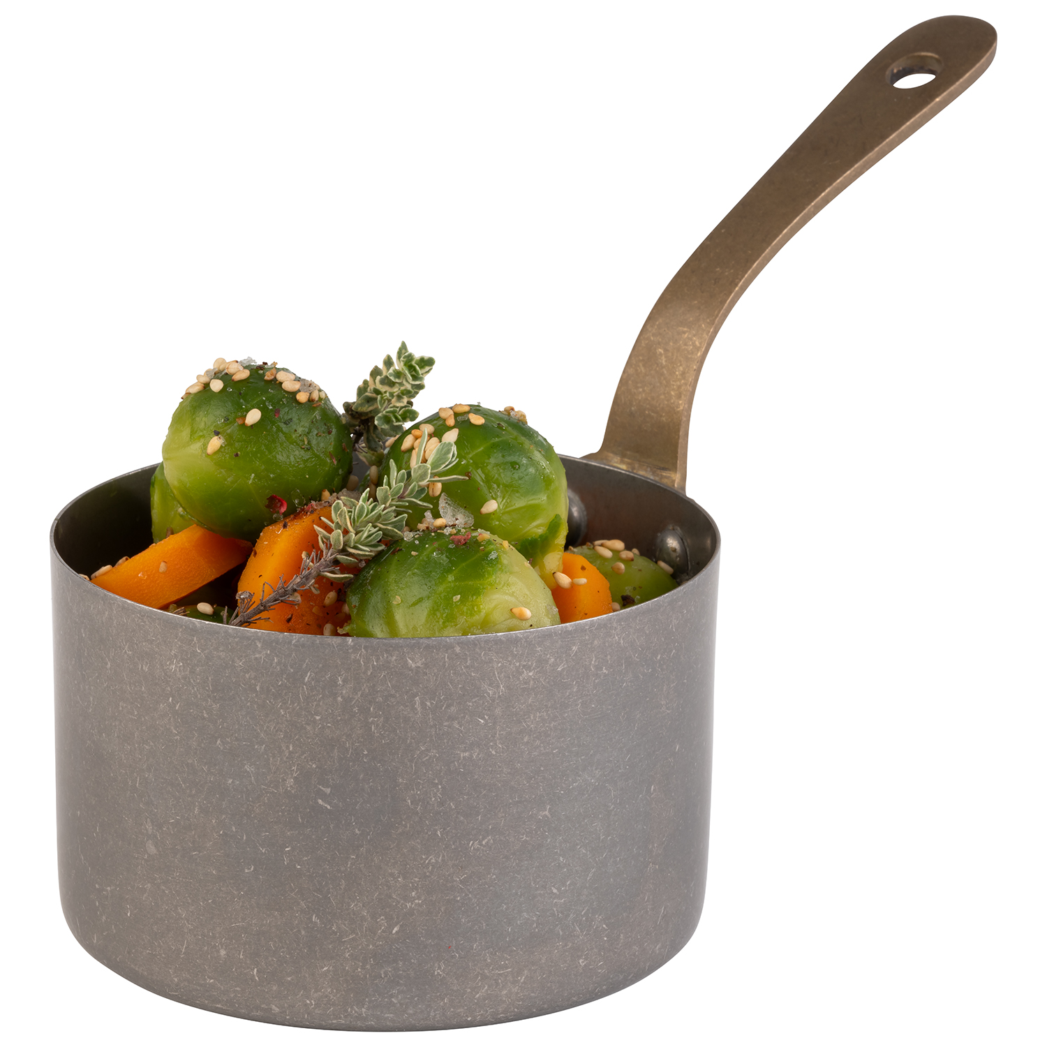 Stielkasserolle / Serviertopf -SNACKHOLDER- ø 9,5 cm H: 5,5 cm