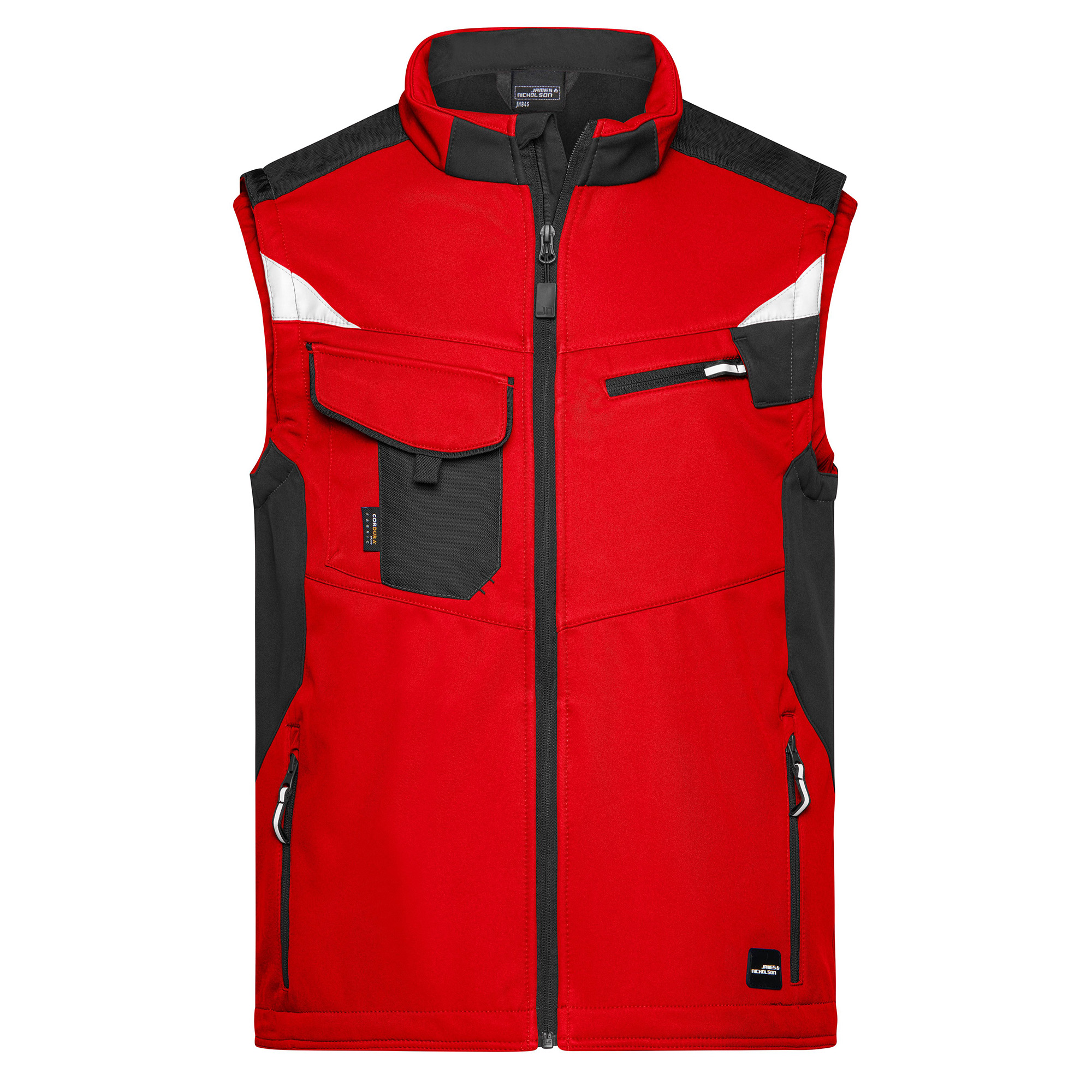 Workwear Softshell-Weste Strong, red/black