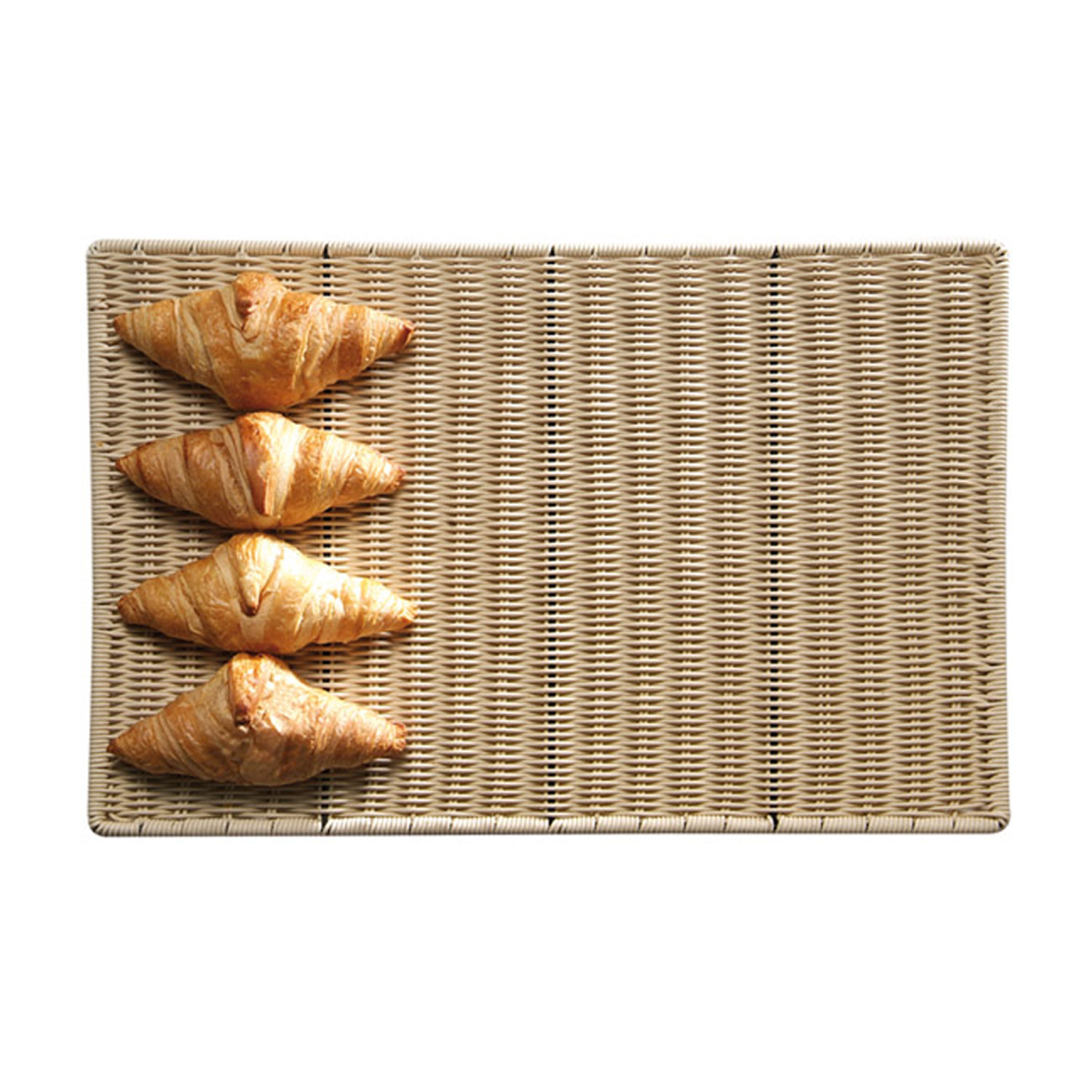 Korbmatte  flach 60  x 40 x 1 cm, hellbeige