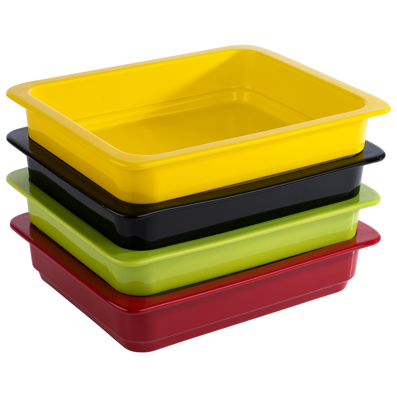 GN 1/2 Behälter, rot, 32,5 x 26,5 cm, H: 6 cm                  