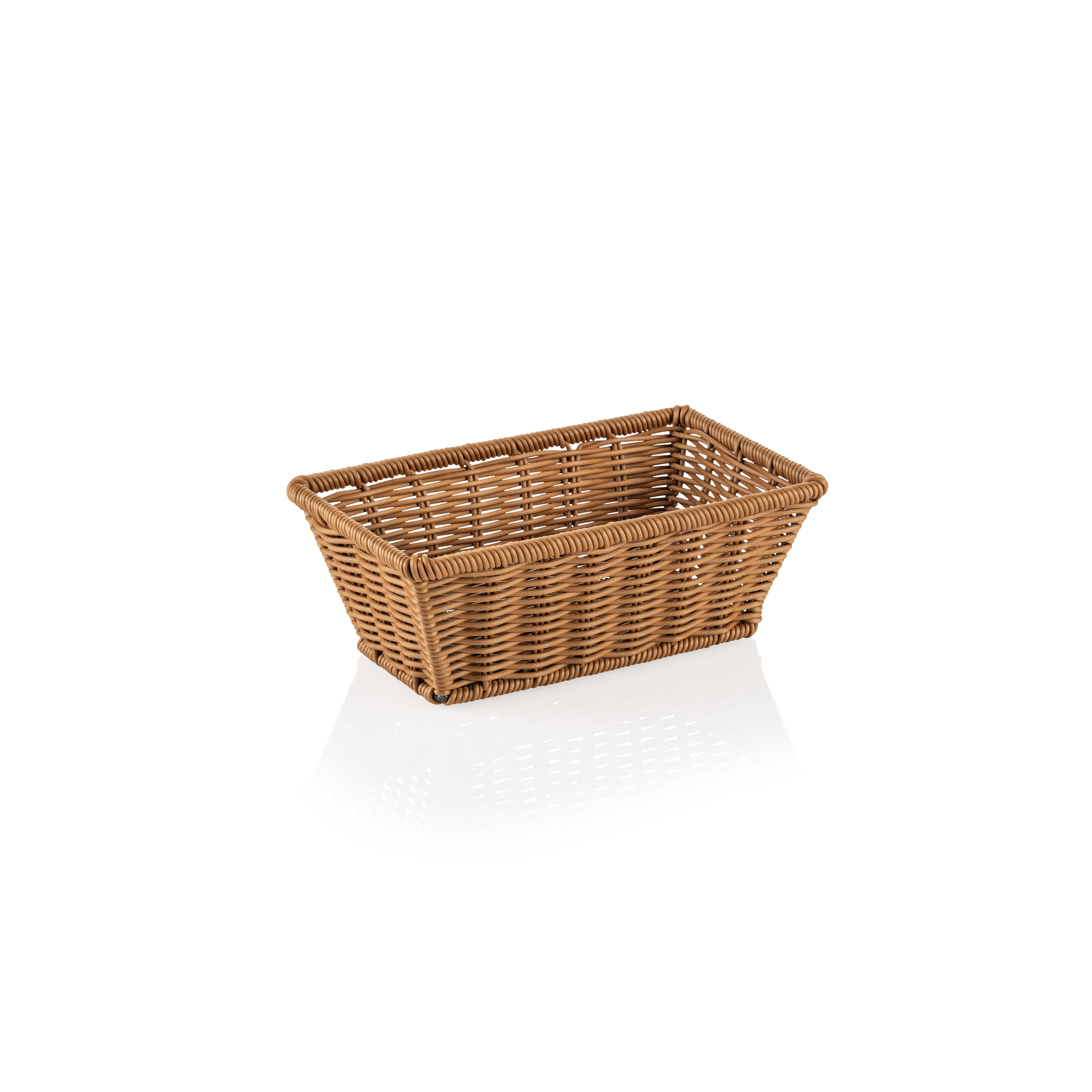 Systemkorb 26,5 x 16,0 x 10 cm, beige mit Drahtverstärkung im oberen Rand