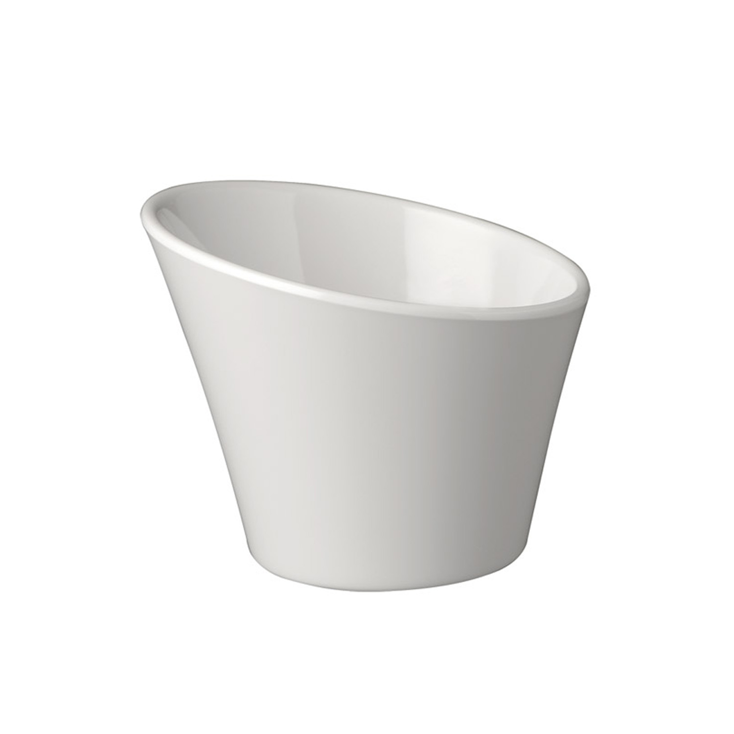 Schale -CASUAL- Ø 12 cm, H: 7,5 / 9,5 cm Melamin, weiß, 0,3 Liter 