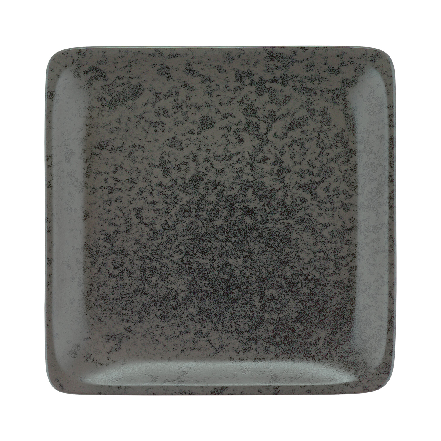 Teller flach quadratisch 19,0 cm, Sandstone Black