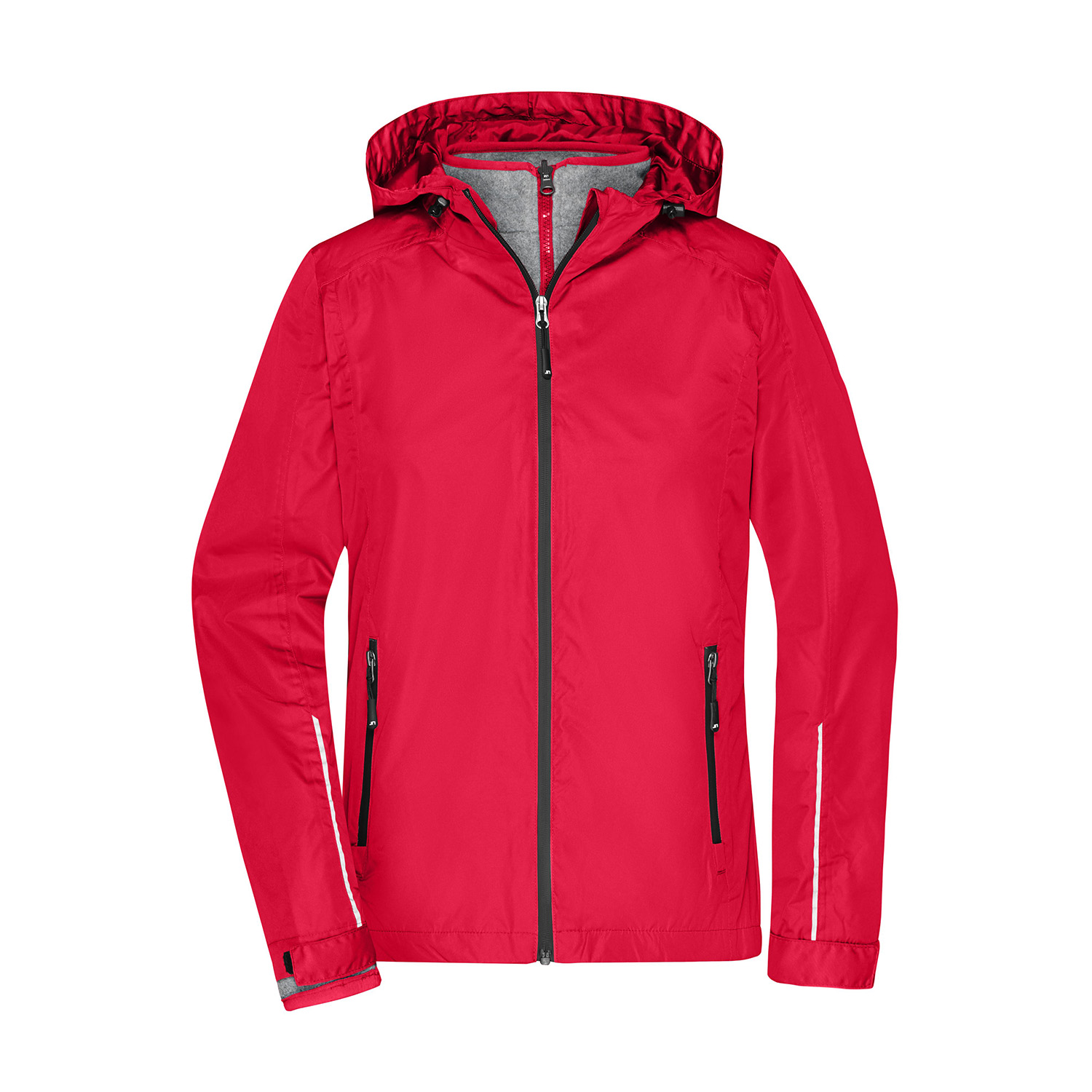 Damen-Doppeljacke 3 in 1, rot/schwarz