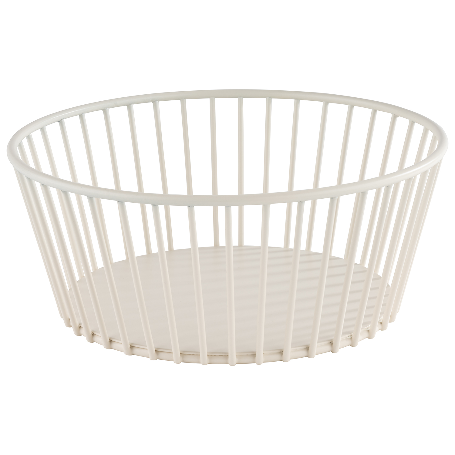 Korb URBAN ø 20 cm, H: 8,5 cm Metall, weiß