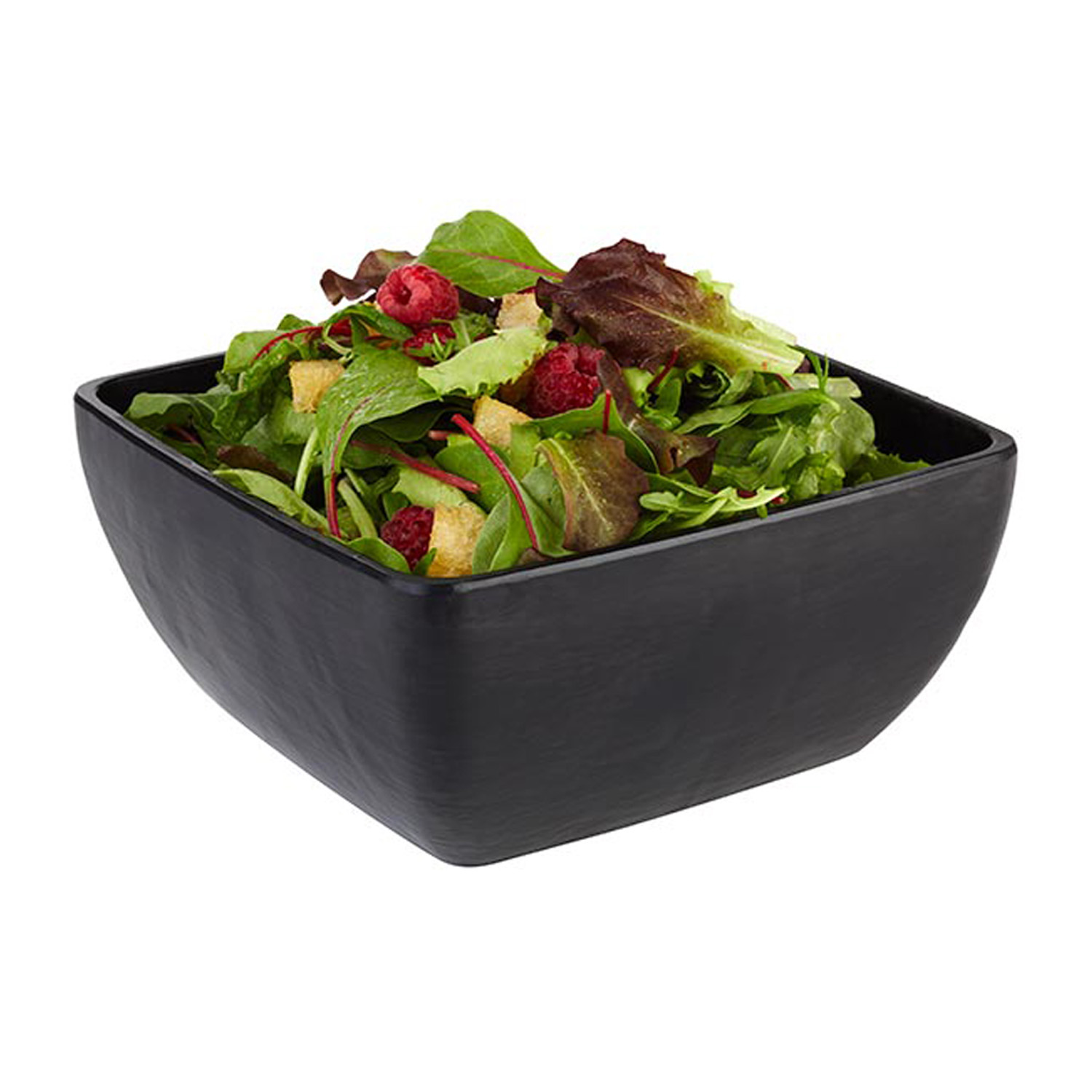Schale -SLATE- 19 x 19 cm, H: 9 cm Melamin, schwarz, Schieferlook