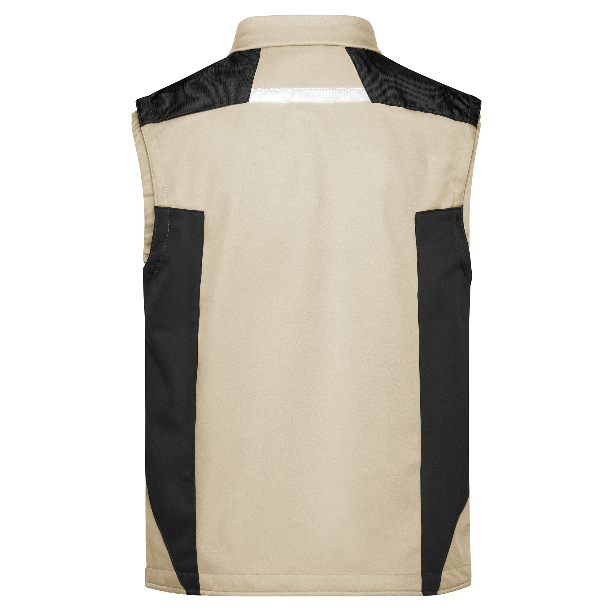 Workwear Softshell-Weste Strong, stone/black