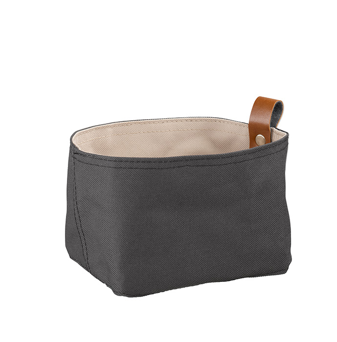 Brottasche 19 x 11 cm, H: 10,5 cm Tetron, beige, dunkelgrau 