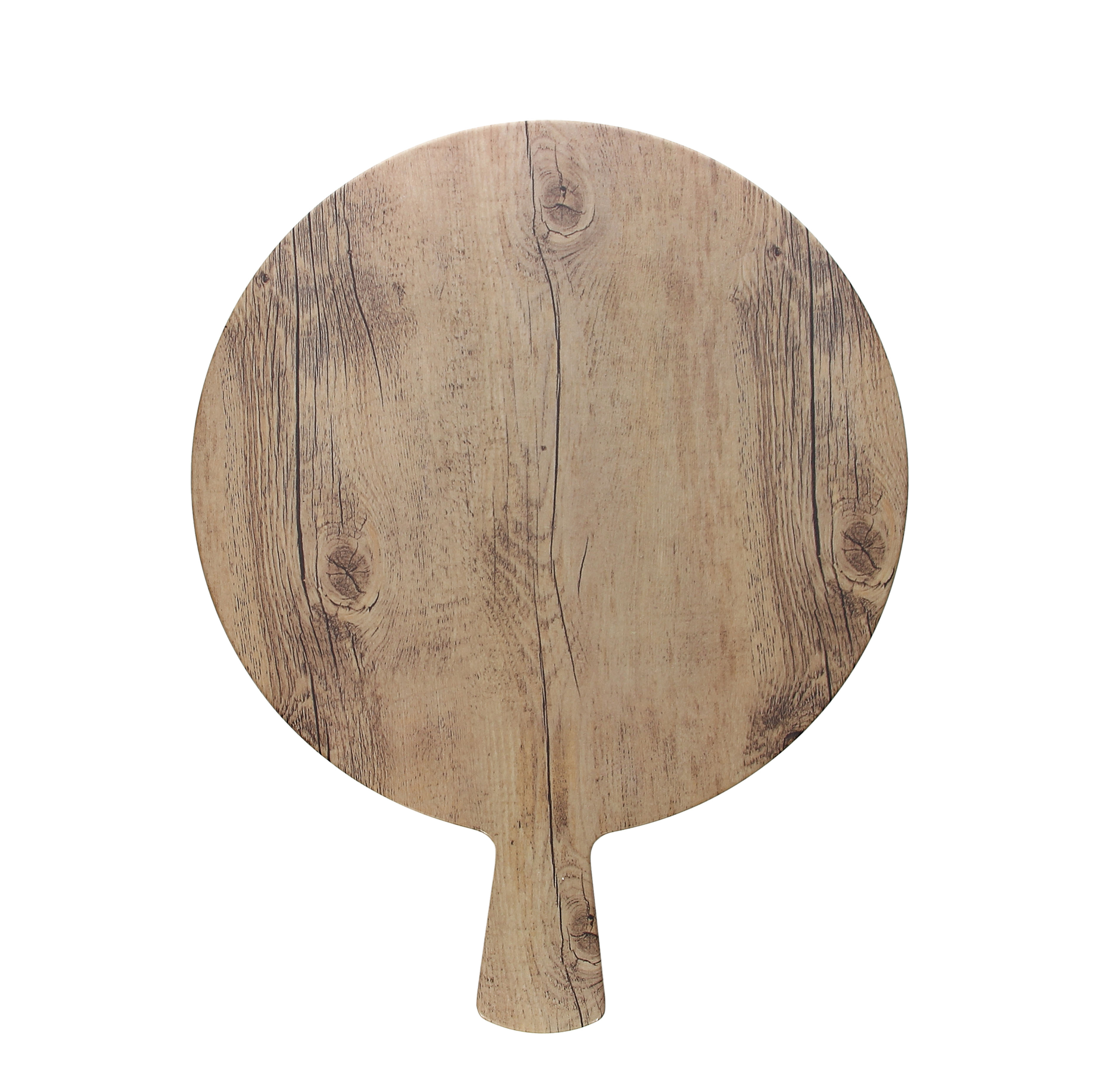 Melamin-Platte rund mit Griff Ø 32 cm, Wood/Treibholz