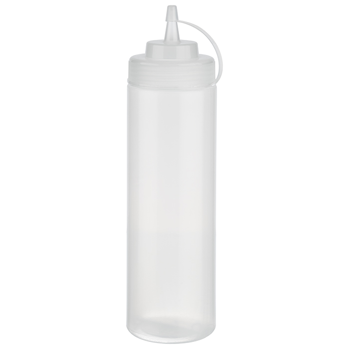 Quetschflasche, 6er Set, transparent, Ø 7 cm, H: 26,5 cm, 760 ml    