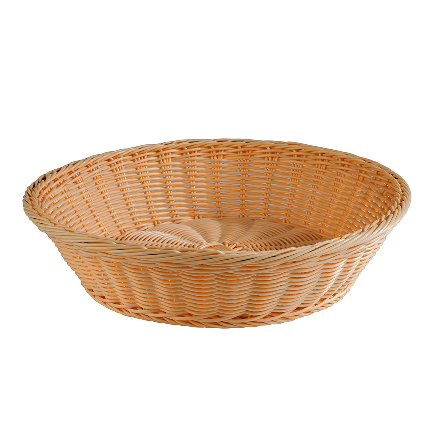 Tisch- und Buffetkorb, rund Ø 39 cm, H: 10 cm Polypropylen, hellbeige 