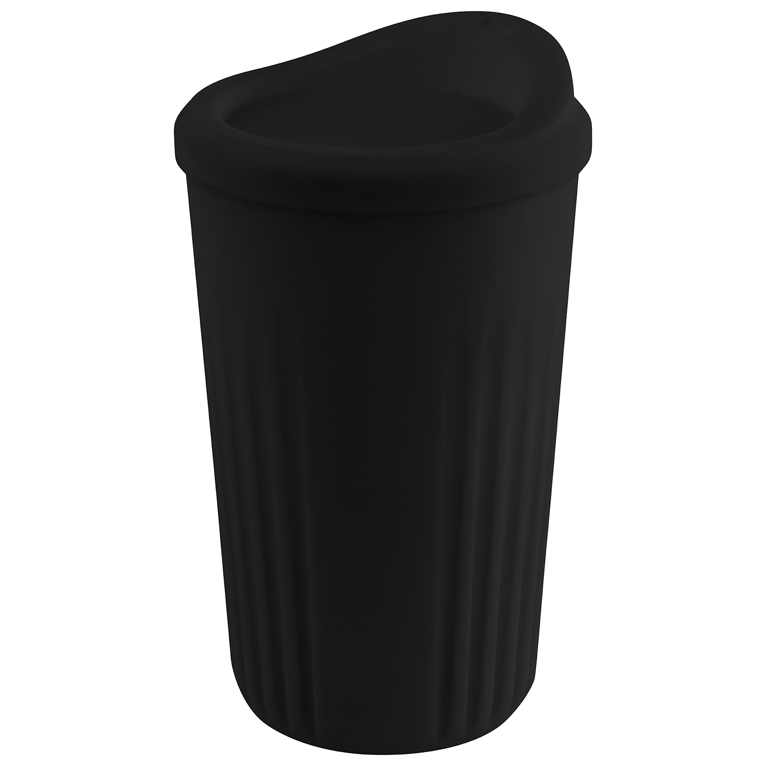 Mehrwegbecher -TO GO- Ø 8,5 cm, H: 13,5 cm, 400 ml, schwarz     