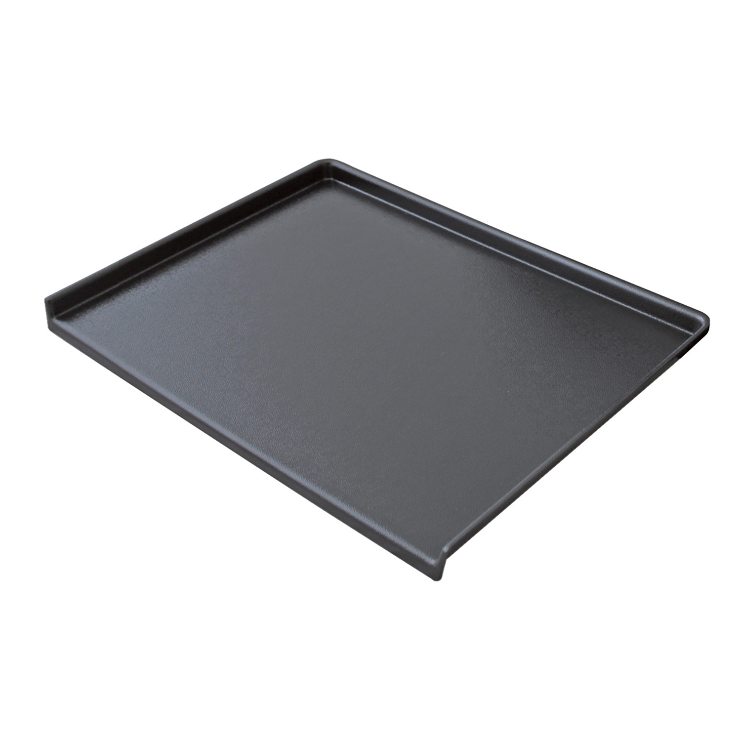 Auslagetablett 40 x 30cm ABS, schwarz, genarbt, 1 Seite Abkantung nach unten