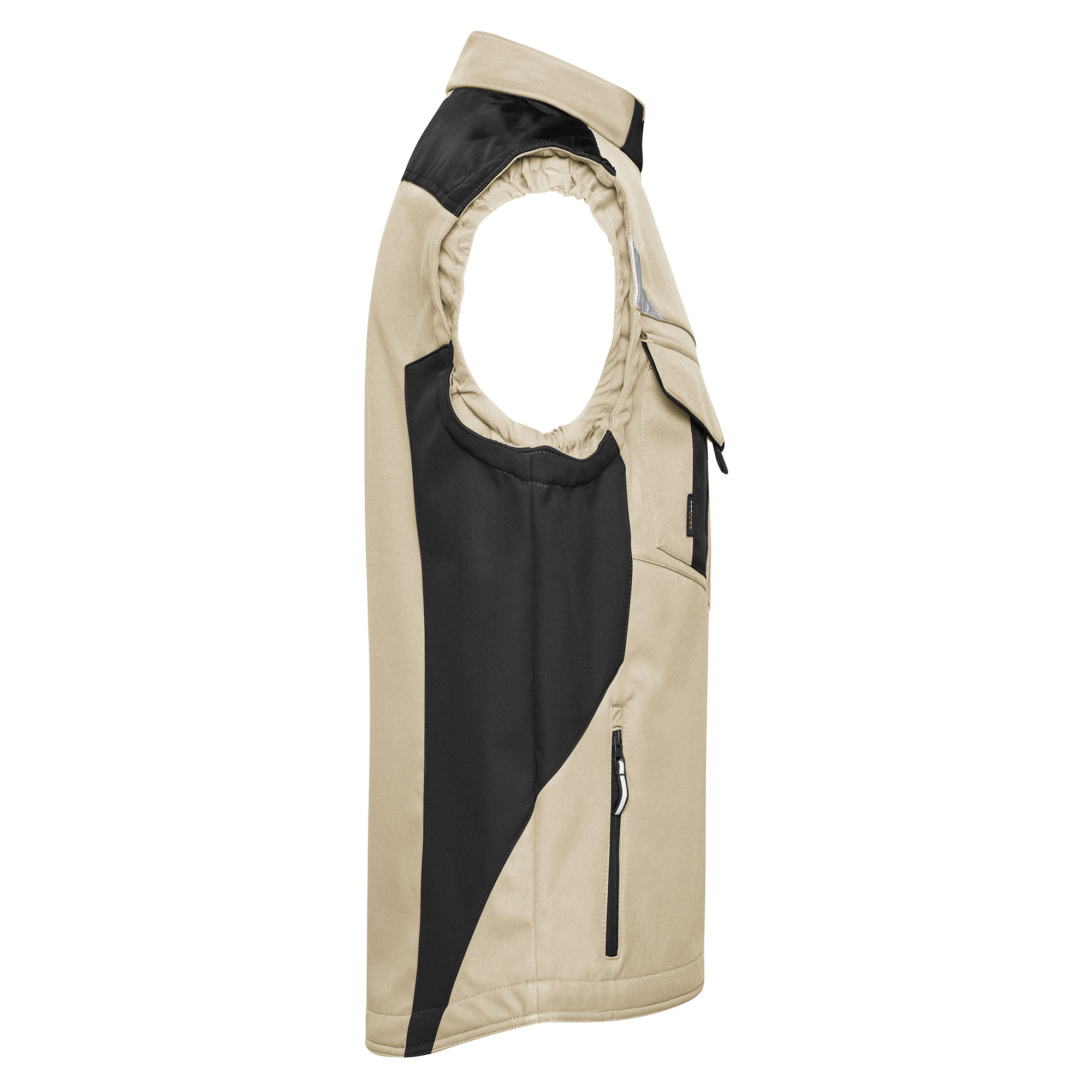 Workwear Softshell-Weste Strong, stone/black