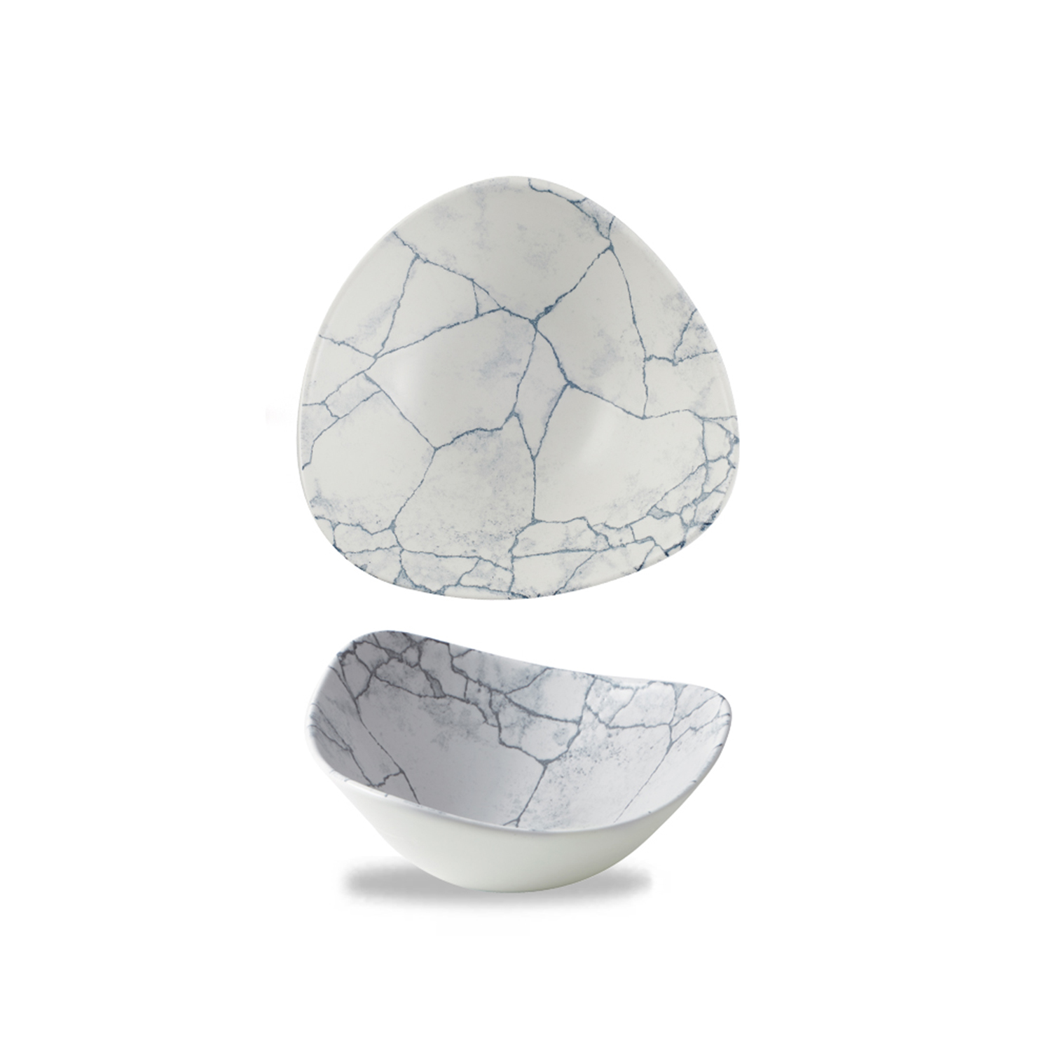 Triangle Bowl 18,5 cm, Studio Prints Kintsugi Pearl Grey