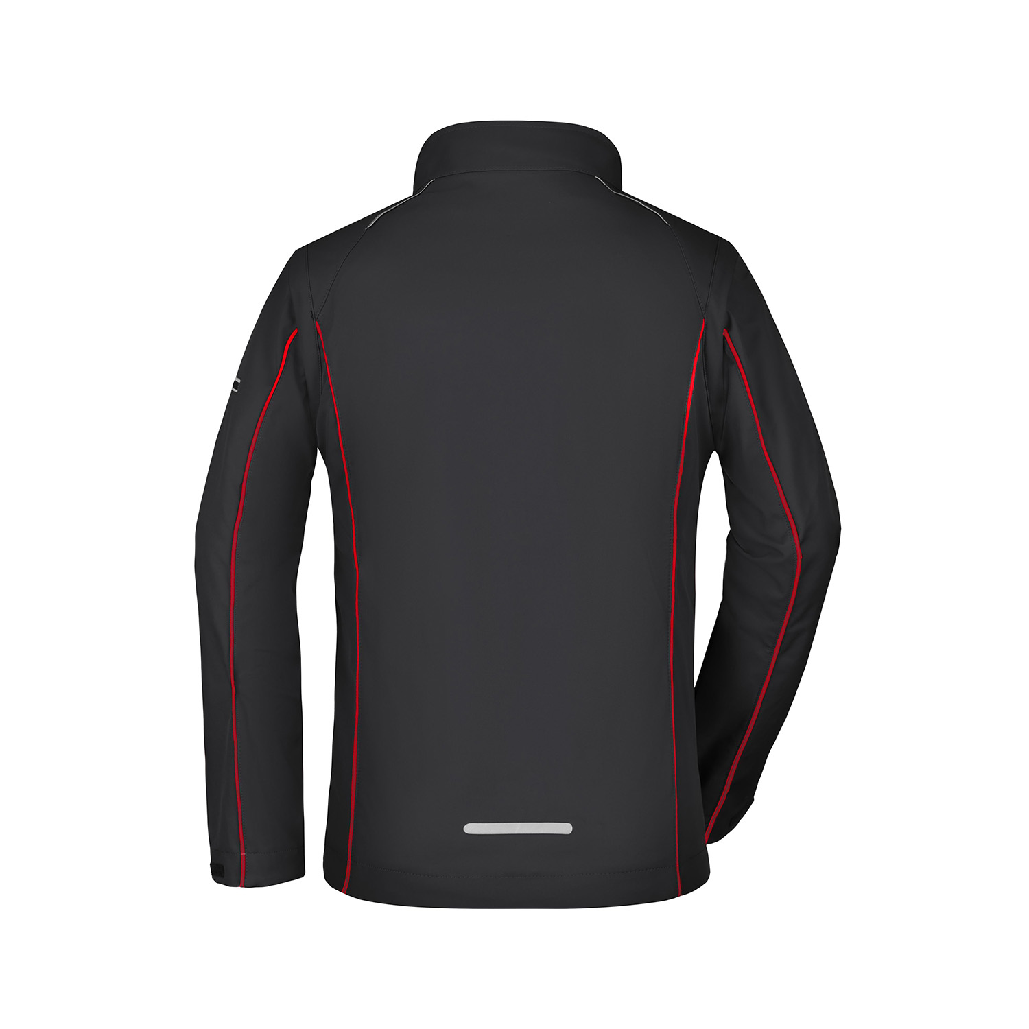 Damen-Softshelljacke Zip-Off, schwarz/rot