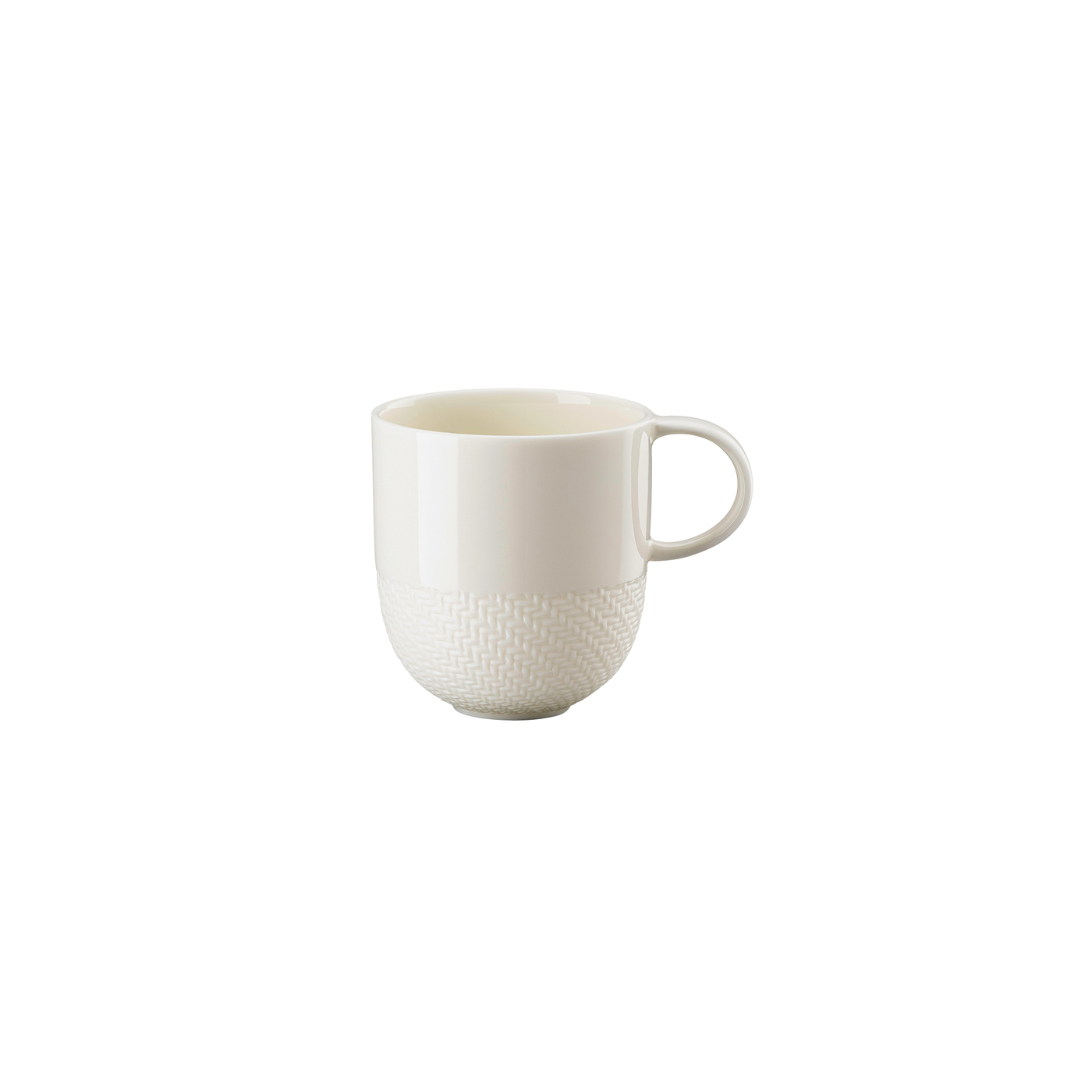 Becher mit Henkel 0,33l, KUMI, white tone