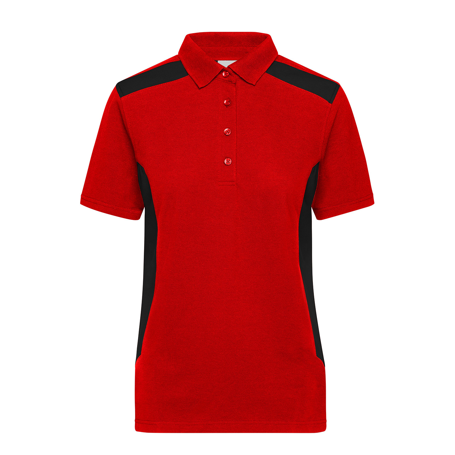 Workwear Damen-Poloshirt Strong, red/black