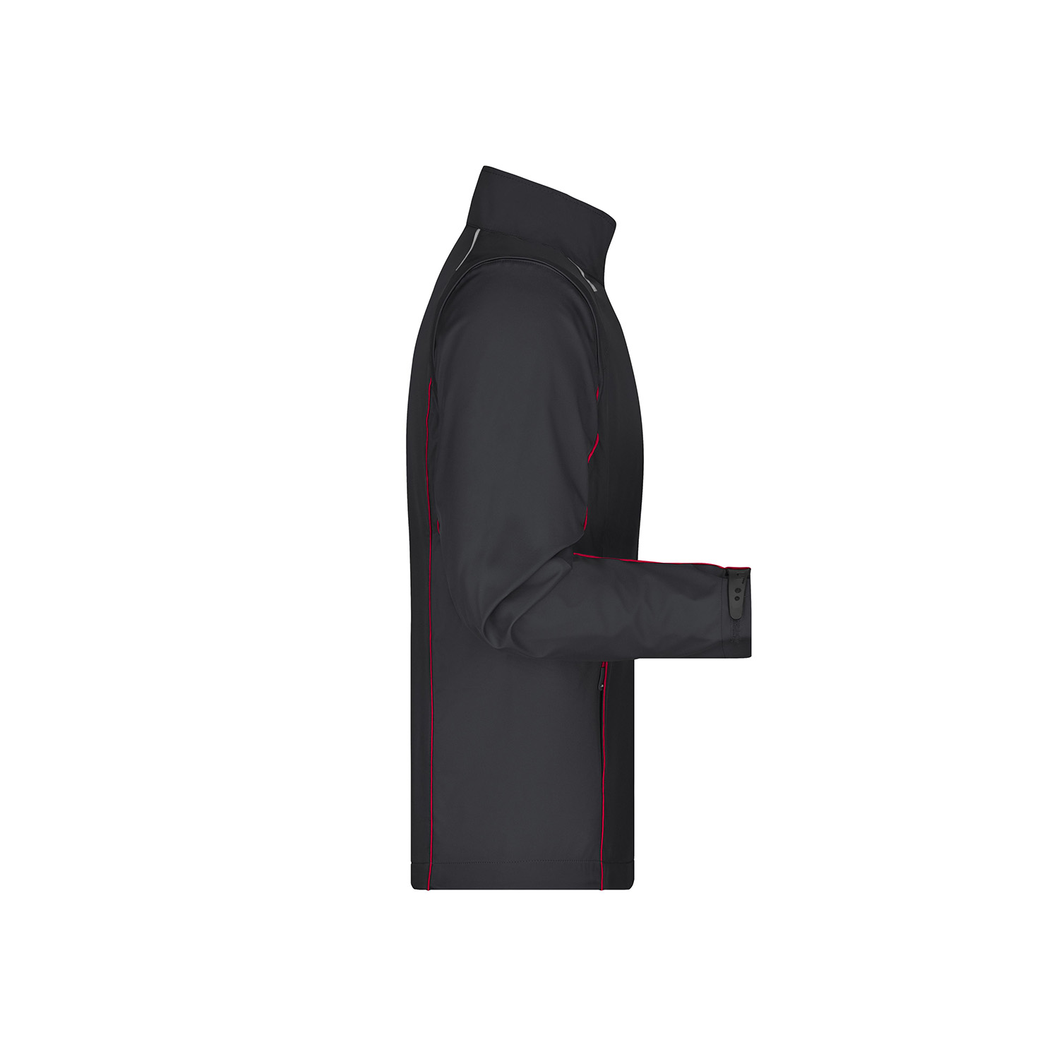 Herren-Softshelljacke Zip-Off, schwarz/rot