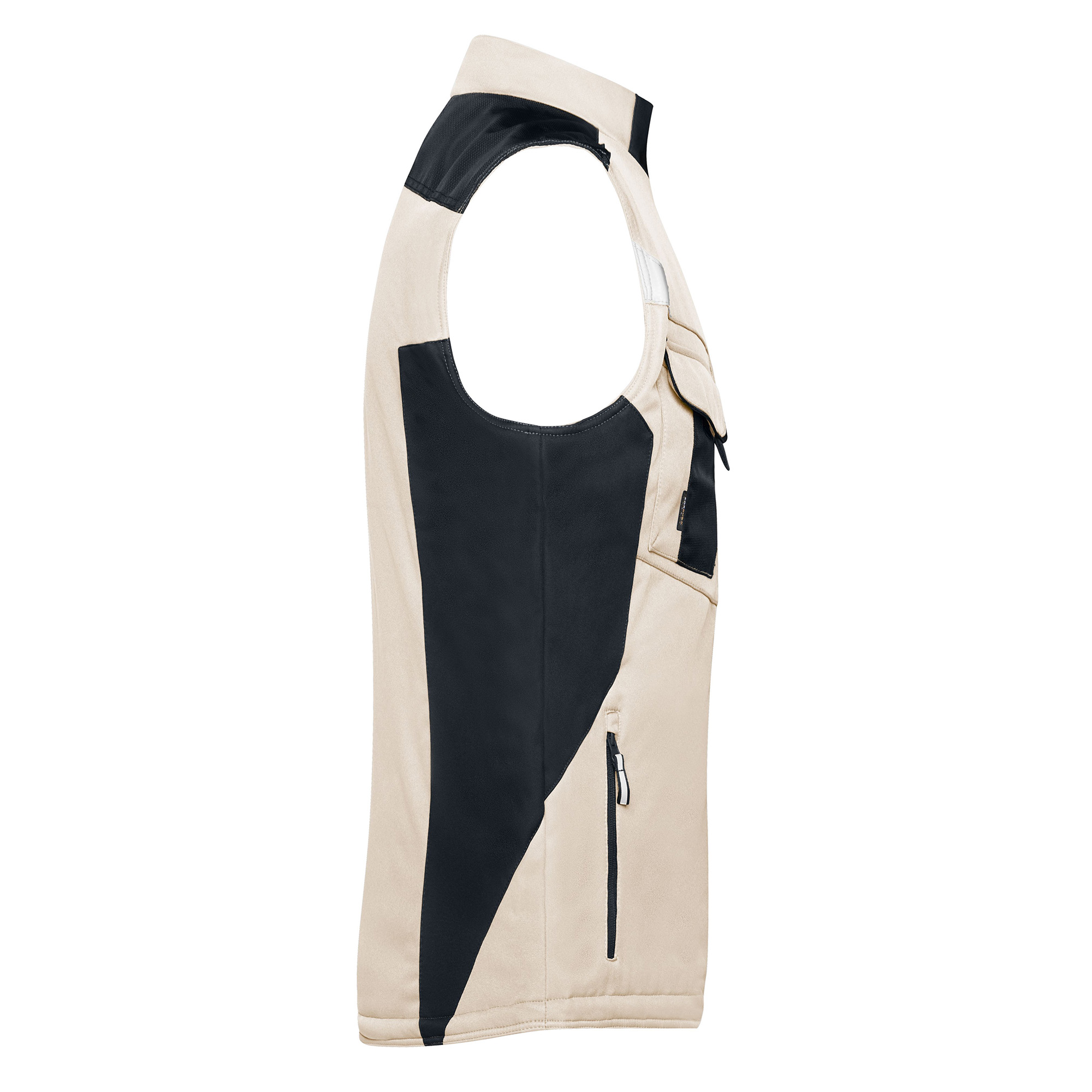 Softshellweste, stone/schwarz
