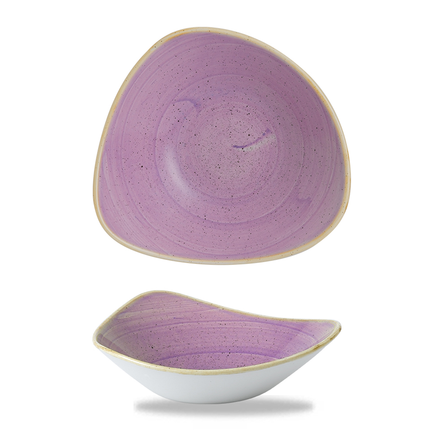 Triangle Bowl 23,5 cm, Stonecast Lavender