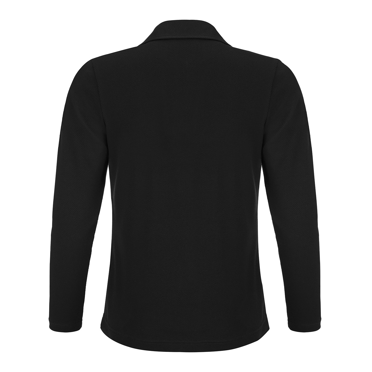 Poloshirt Waffelpique, 1/1 Arm, schwarz