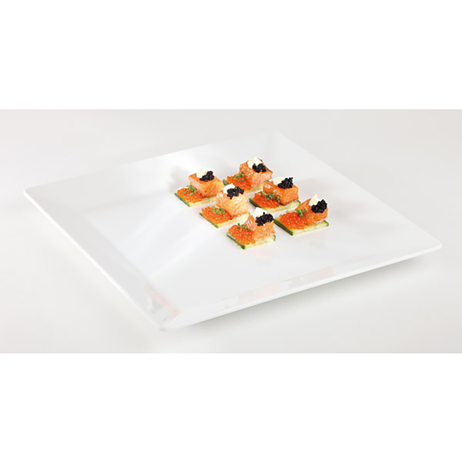Tablett -PURE- 18 x 18 cm, H: 3 cm Melamin, weiß 