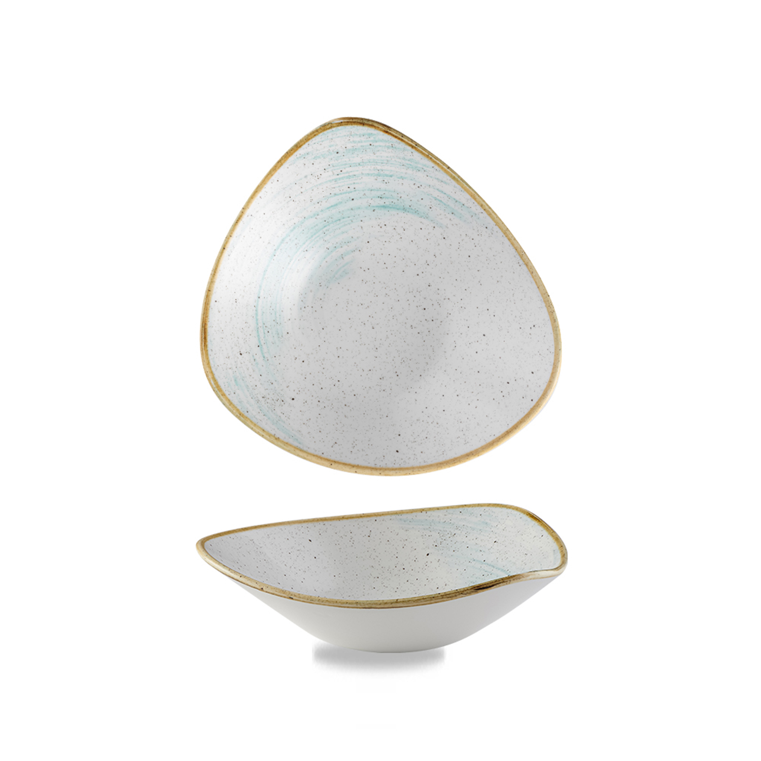 Triangle Bowl 23,5 cm, Stonecast Accents Duck Egg Blue