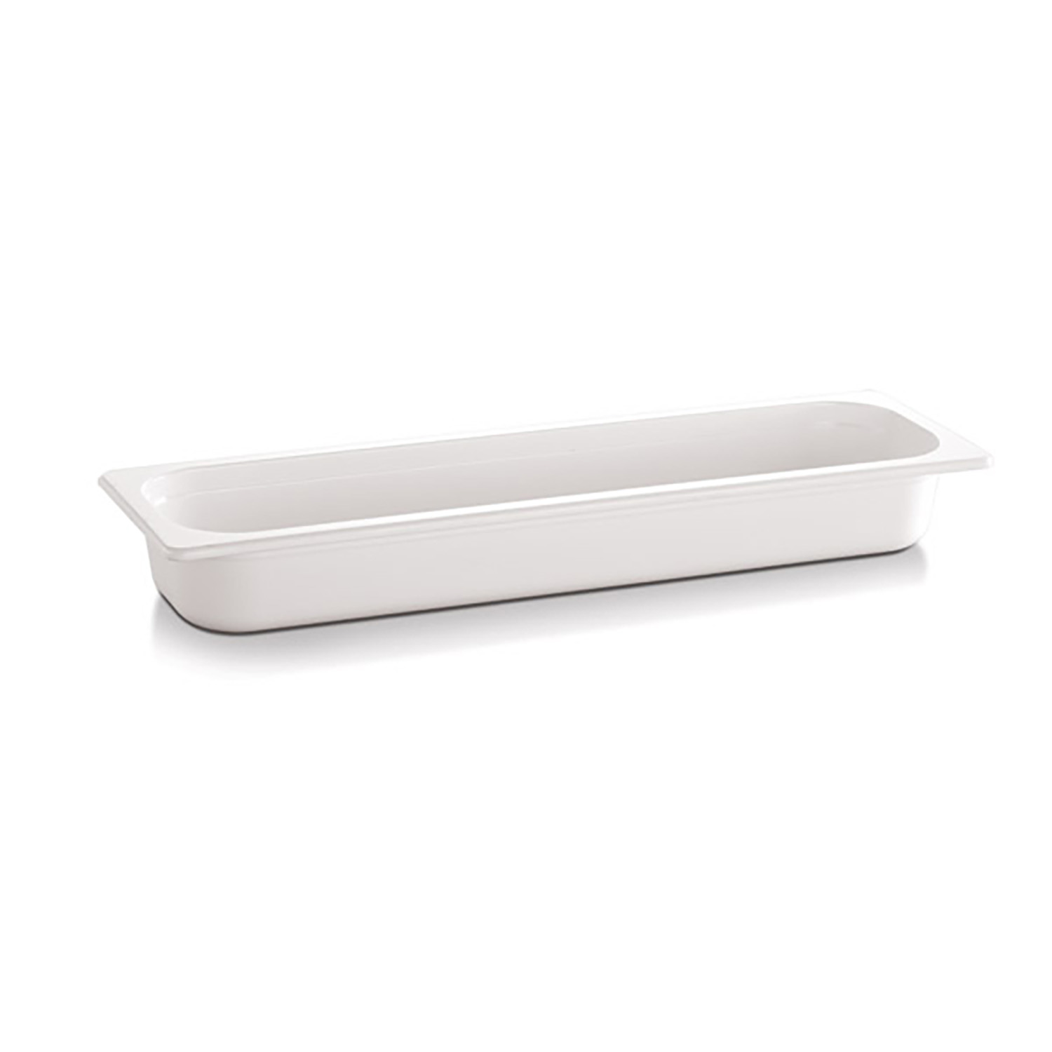 GN 2/4 Behälter -ECO LINE- 53 x 16,2 cm, Tiefe: 65 mm Melamin, weiß, 3 Liter 